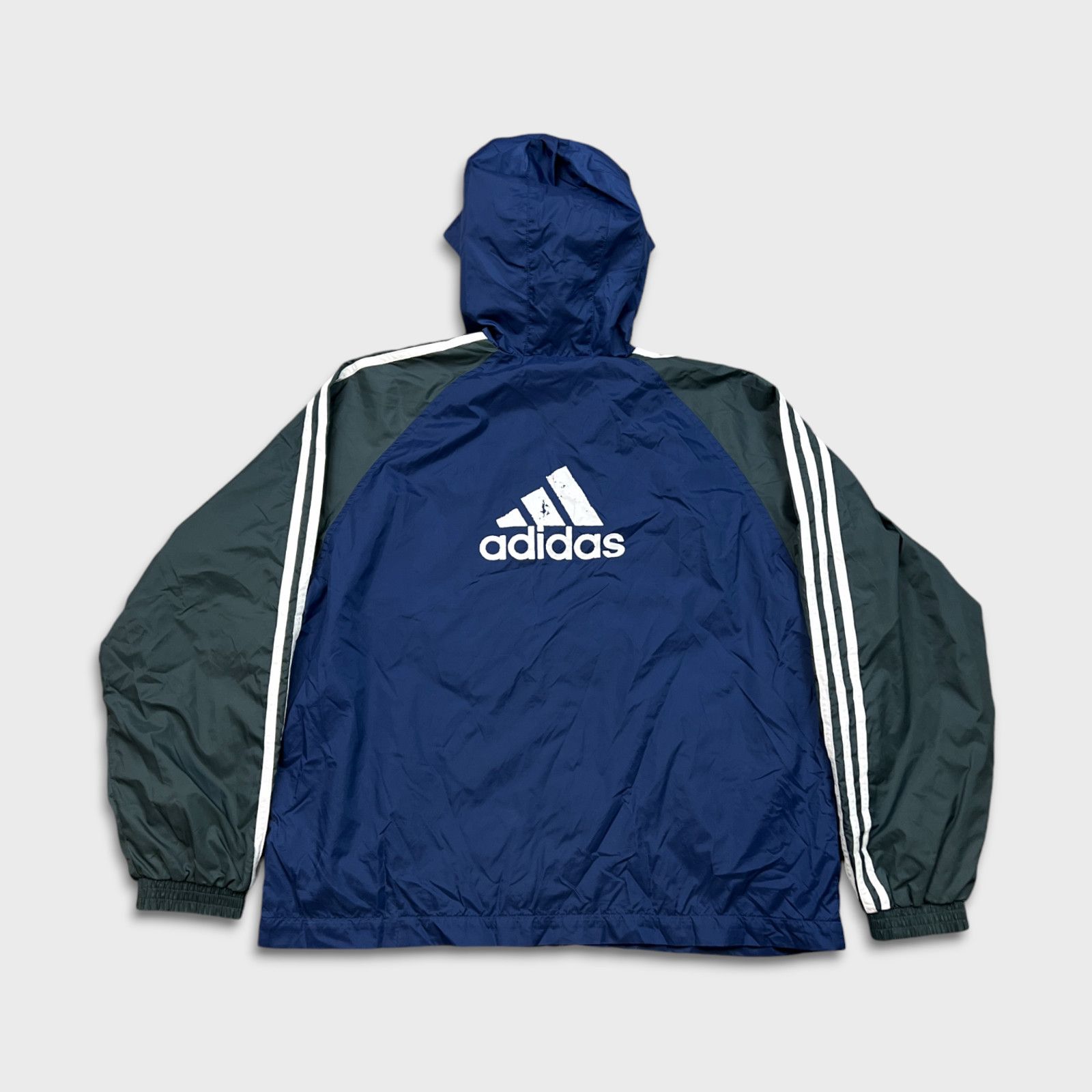 Adidas × Vintage Vintage Adidas Jacket Essential 3 Stripe Zip 90s Windbreaker Size US S / EU 44-46 / 1 - 5 Thumbnail