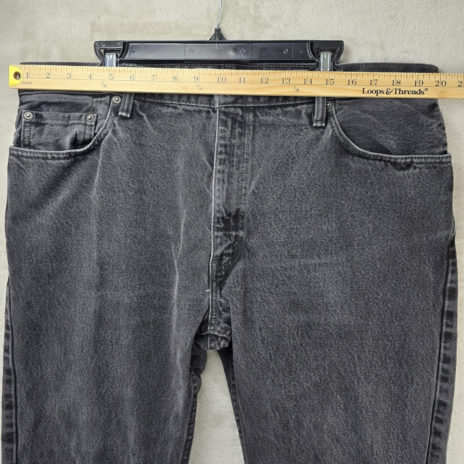 Levi's Levis 505 Mens Black Jeans 40x30 Black Straight Fit Denim Size US 40 / EU 56 - 11 Thumbnail