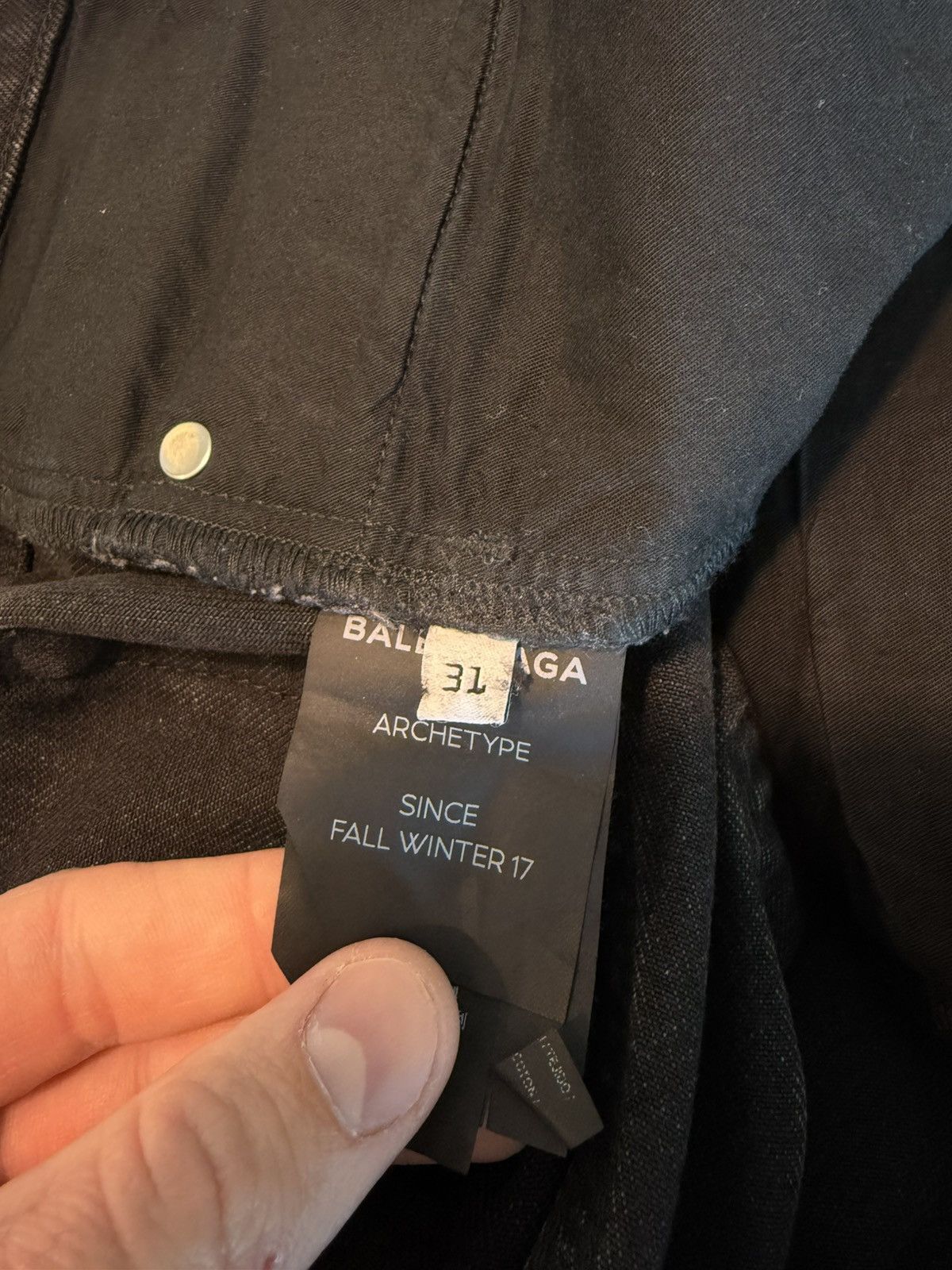Balenciaga Balenciaga Black Slim Straight Jeans Size 31x32 Size US 31 - 6 Thumbnail