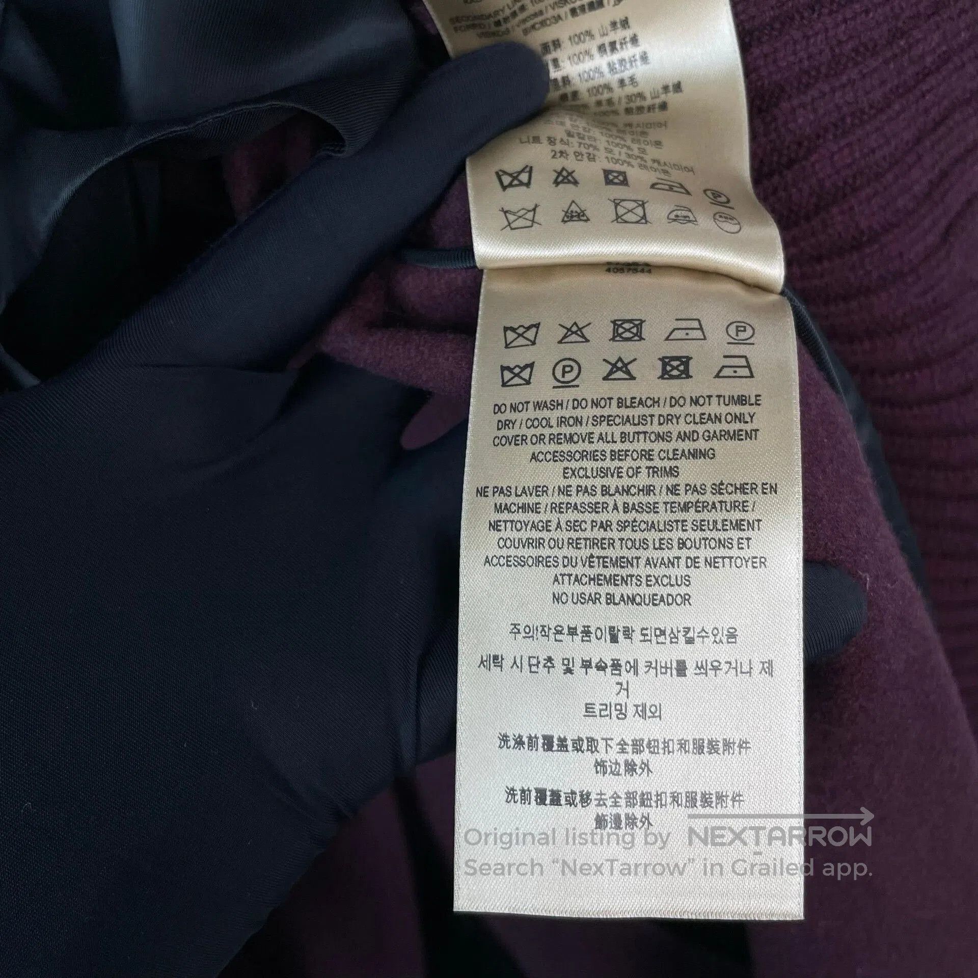 Burberry Burberry Long Burgundy Cashmere Coat. Size S / US 4 / IT 40 - 8 Thumbnail