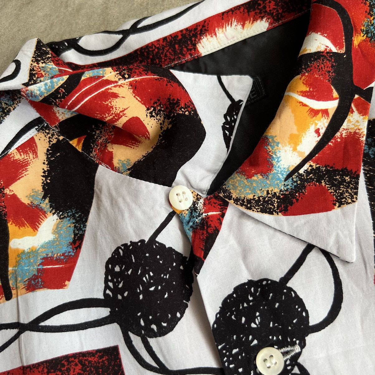 Tete Homme TETE HOMME by Issey Miyake Printed Button up Shirt Size US L / EU 52-54 / 3 - 3 Thumbnail