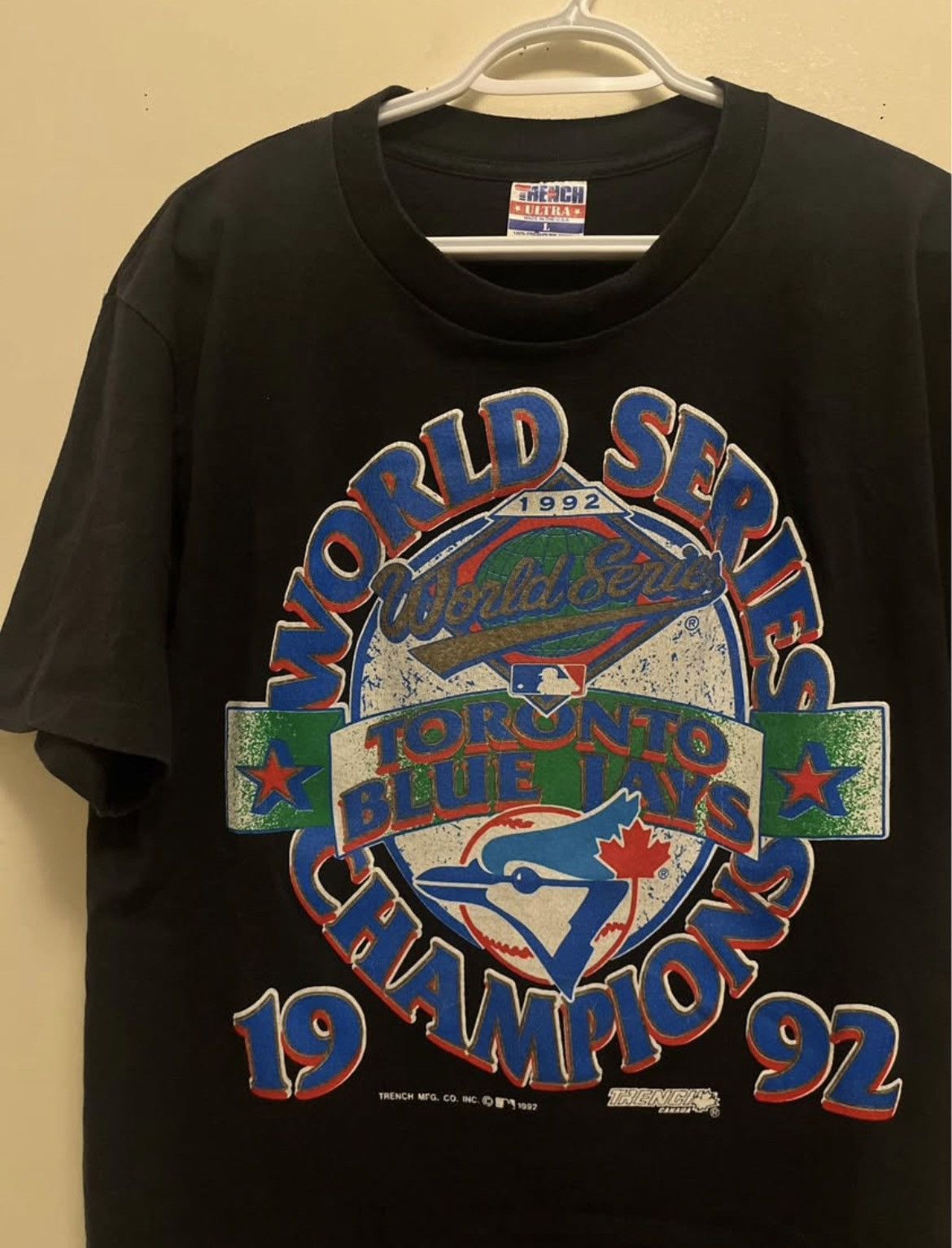 Vintage 1992 Toronto Blue Jays World Series Champions Tshirt 90s Size US L / EU 52-54 / 3 - 2 Thumbnail