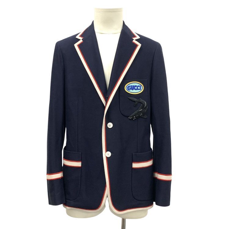 Gucci Gucci Shark Patch Logo Blazer Navy Size 48 Size 38R - 1 Thumbnail