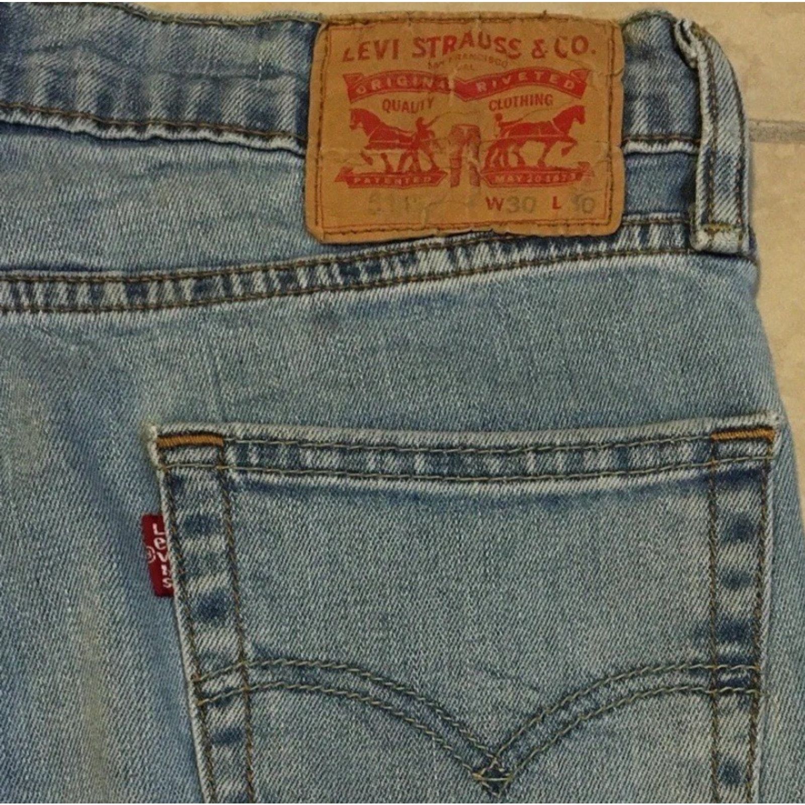 Levi's VINTAGE Levi's Jeans 511 30 Slim Fit Distressed Straight 90s Grunge Biker Punk Cowboy Western USA Mens Blue Denim Clothing Jeans 30 (Regular) Size US 30 / EU 46 - 3 Thumbnail