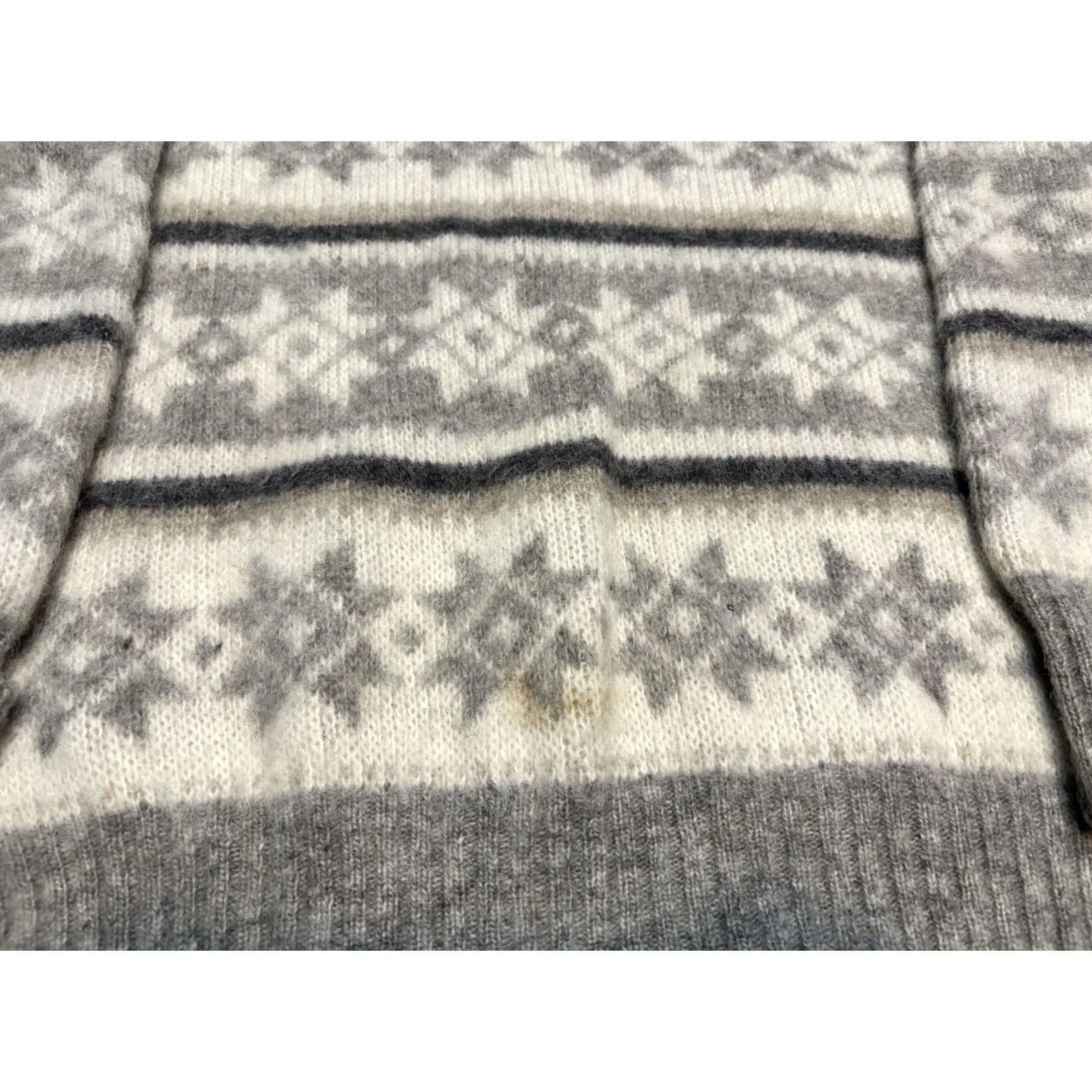 Vintage VINTAGE HILDA LTD. Sweater Grey Striped Wool Large Size L / US 10 / IT 46 - 2 Thumbnail