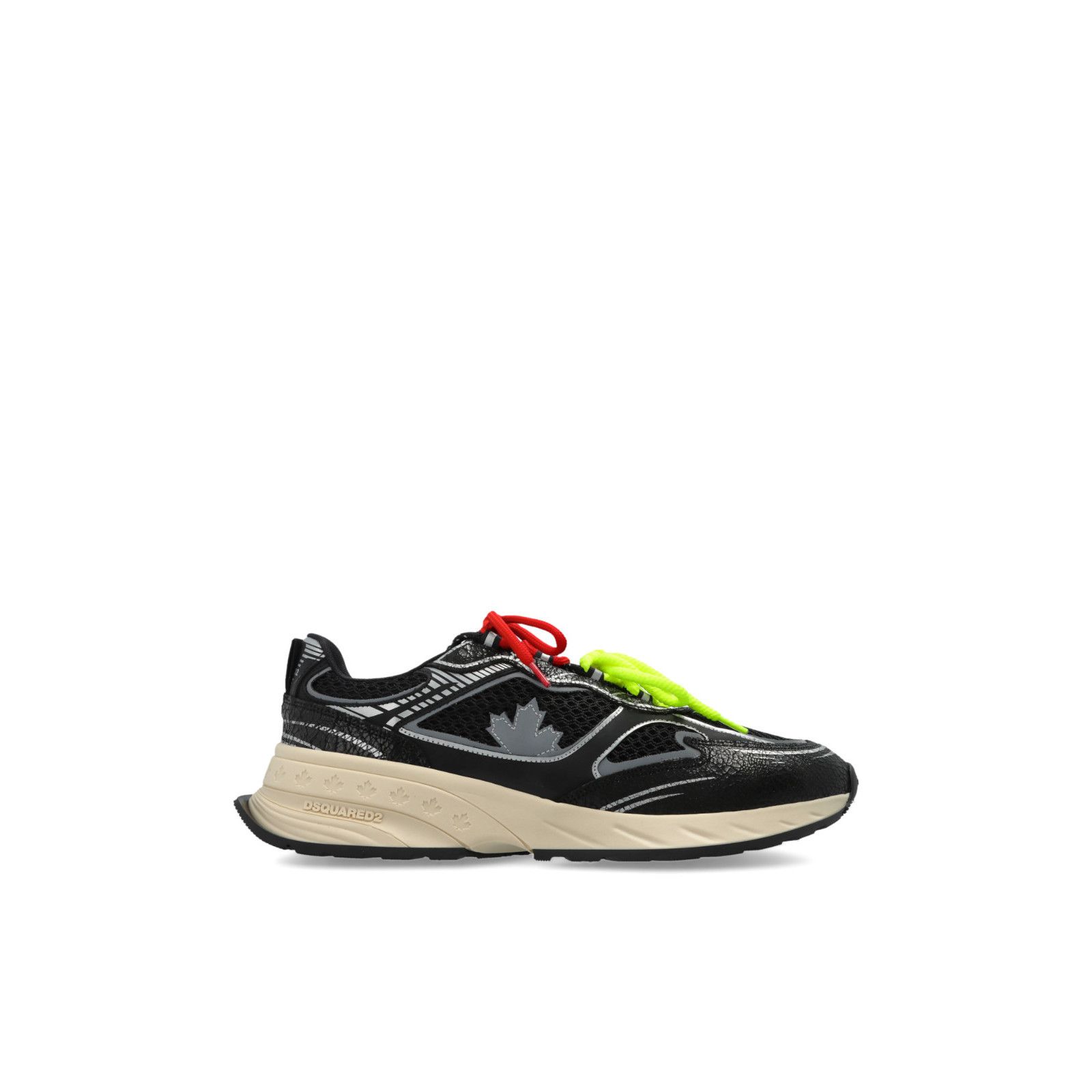 DSQUARED2 Sprinter Black Leather Sports Sneakers New And Aut