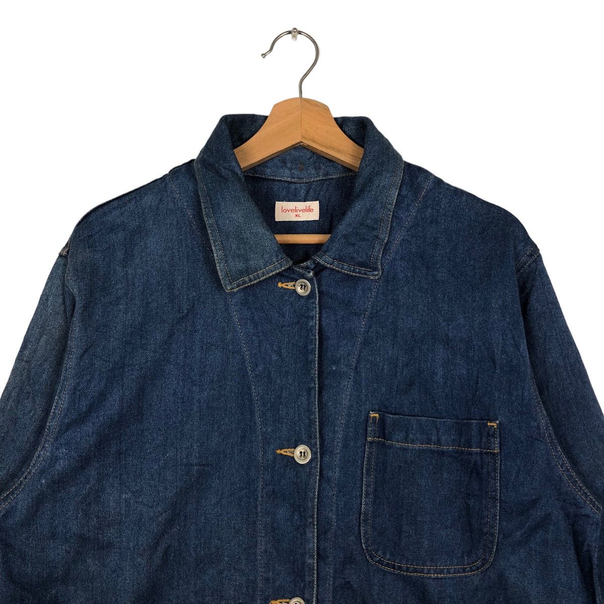 Japanese Brand 🔥Chore Work Denim Jacket Lovelivelife Issey Miyake Design Size US XL / EU 56 / 4 - 3 Thumbnail