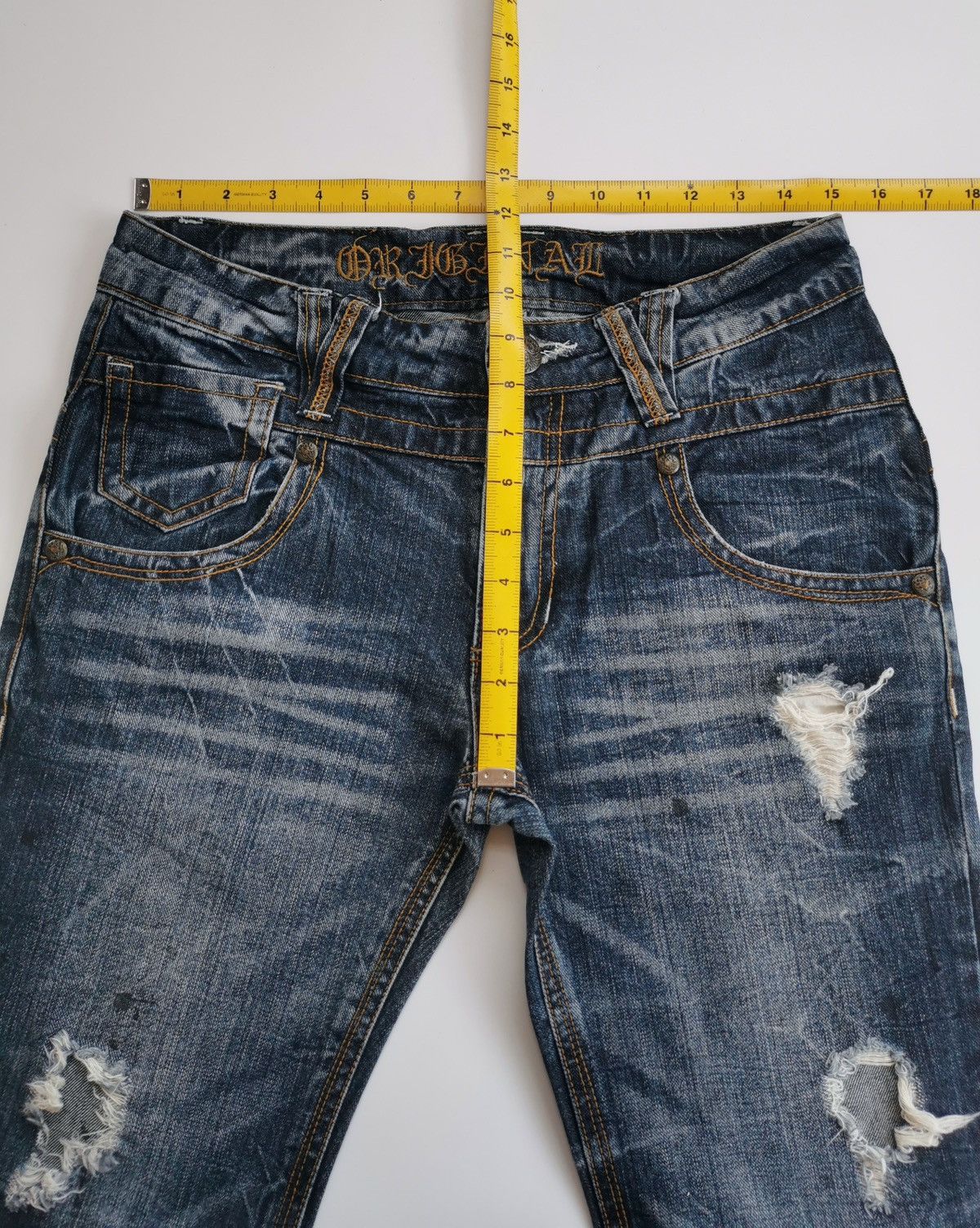 Japanese Brand Bootcut Original Jeans Japan Distressed Clawmark Denim Size US 30 / EU 46 - 11 Thumbnail