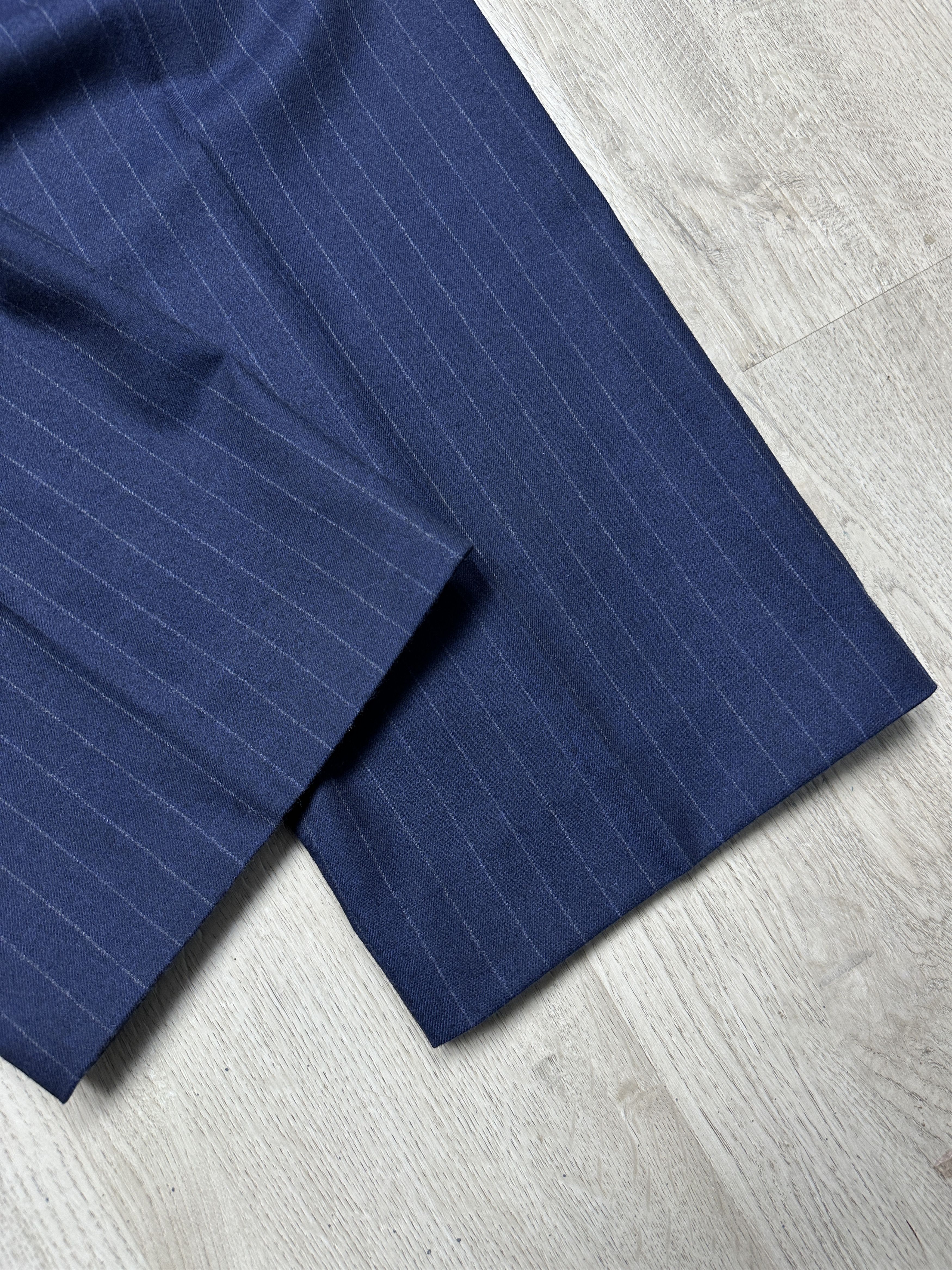 Charles Tyrwhitt Charles Tyrwhitt Mens Striped Wool Suit Blazer 44L Pants 40R Size 44L - 13 Thumbnail
