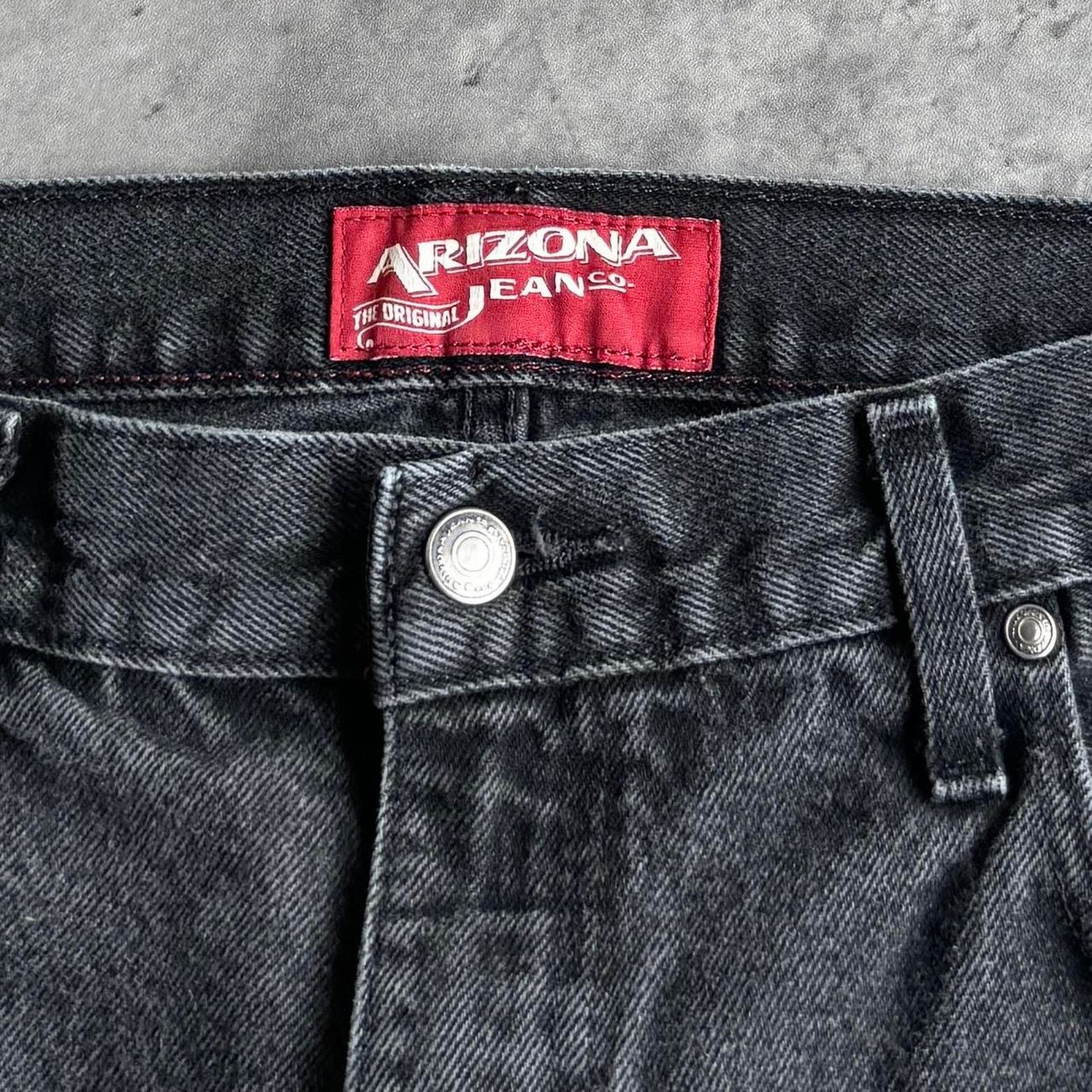Arizona Jean Co. × Levi's × Vintage Vintage Y2K Faded Black Arizona Slim Straight Skater Jeans Size US 36 / EU 52 - 3 Thumbnail
