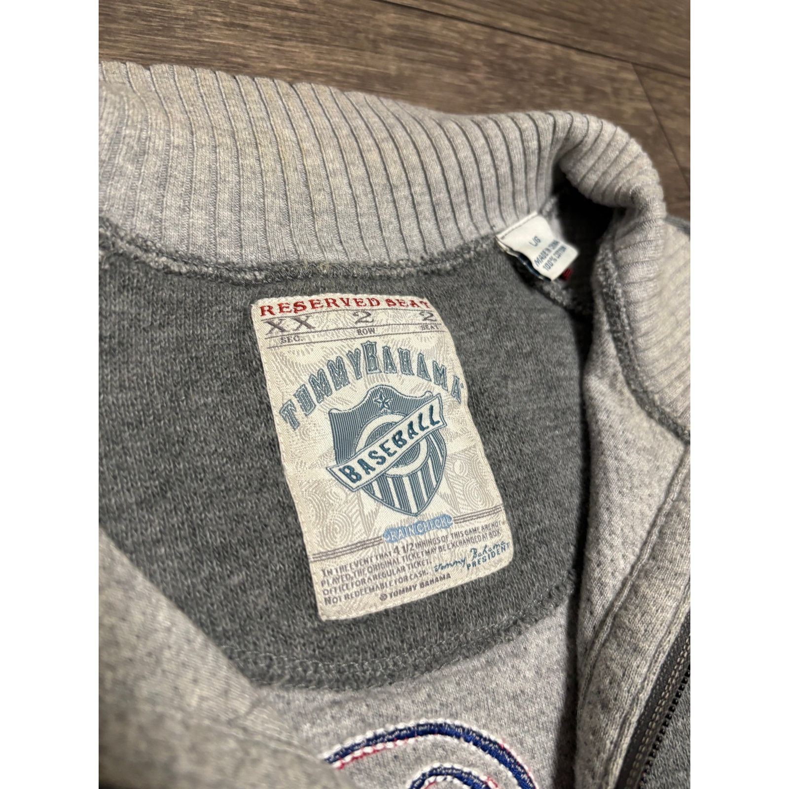 Tommy Bahama Tommy Bahama Chicago Cubs Pullover Sweater 1/4 Zip Gray Sz L Size US L / EU 52-54 / 3 - 5 Thumbnail
