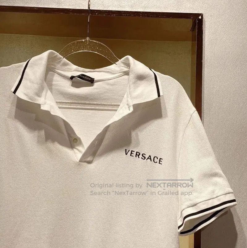 Versace Versace Women's Polo T-Shirt in White . Size L / US 10 / IT 46 - 3 Thumbnail