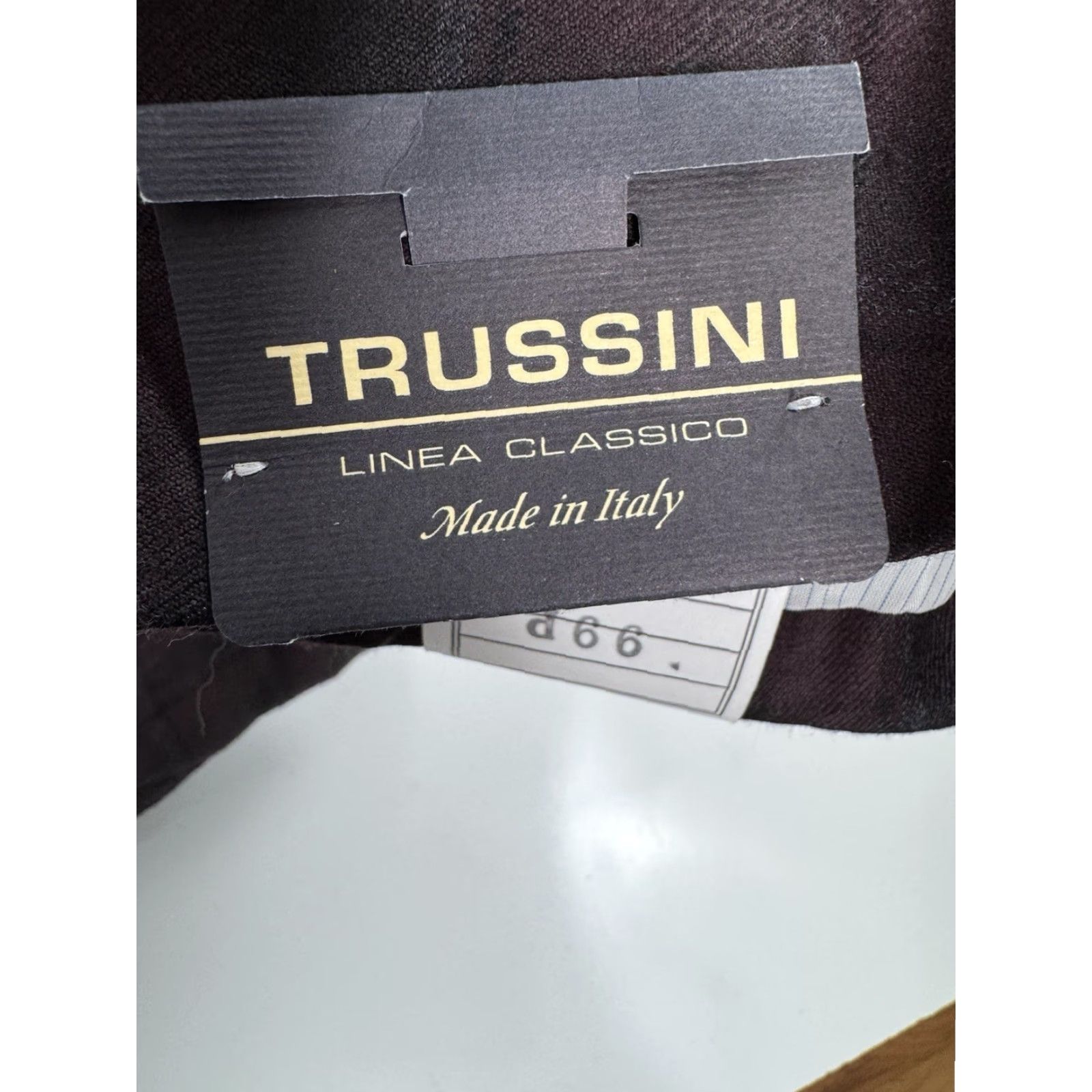 Vintage TRUSSINI Italy - NEW w TAG - WOOL Plaid Blazer Jacket - Mens 52 R - Burgundy / Black / Bluish Gray - 995 MSRP - Jacket Size 52R - 4 Thumbnail