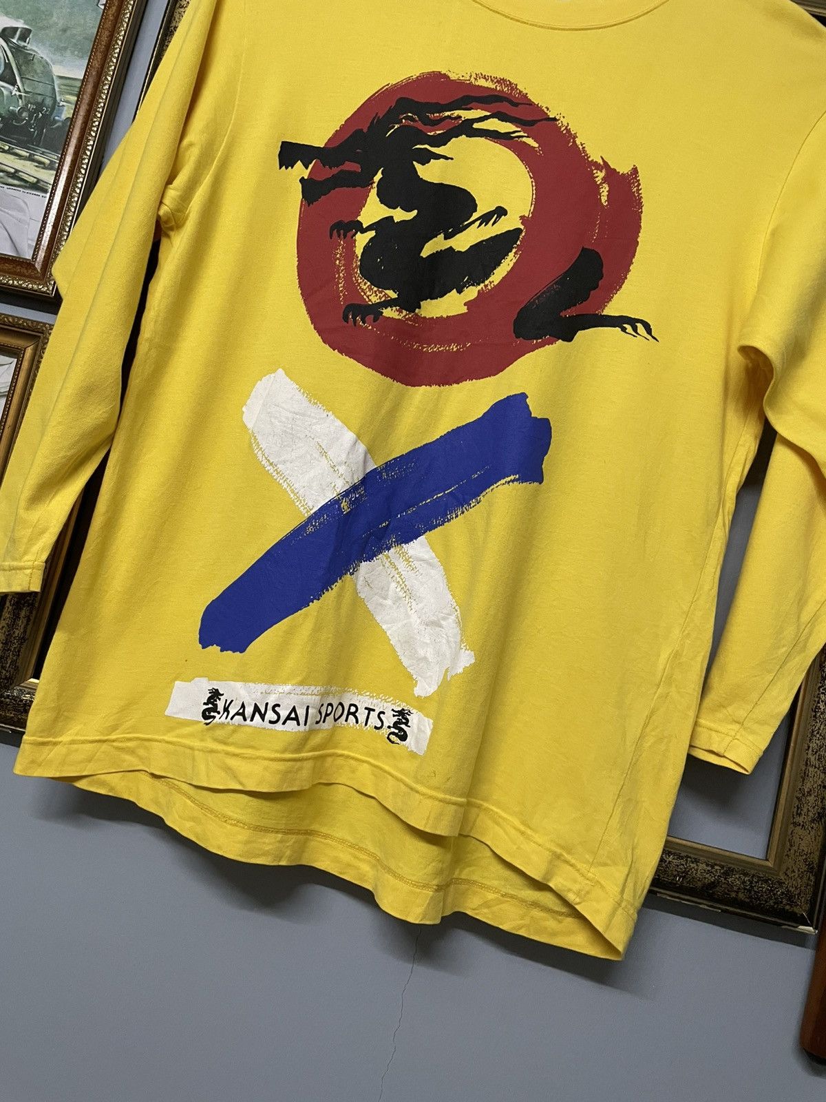 Kansai Yamamoto Vintage 1990s Japan Designer Kansai Yamamoto Iconic Dragon Size US M / EU 48-50 / 2 - 3 Thumbnail