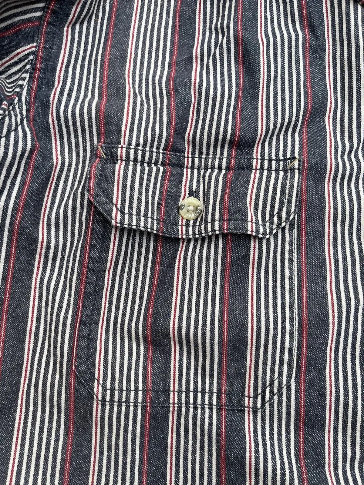 Kansai Yamamoto Vintage Kansai Yamamoto Striped Workshirt Japanese Size US S / EU 44-46 / 1 - 4 Thumbnail