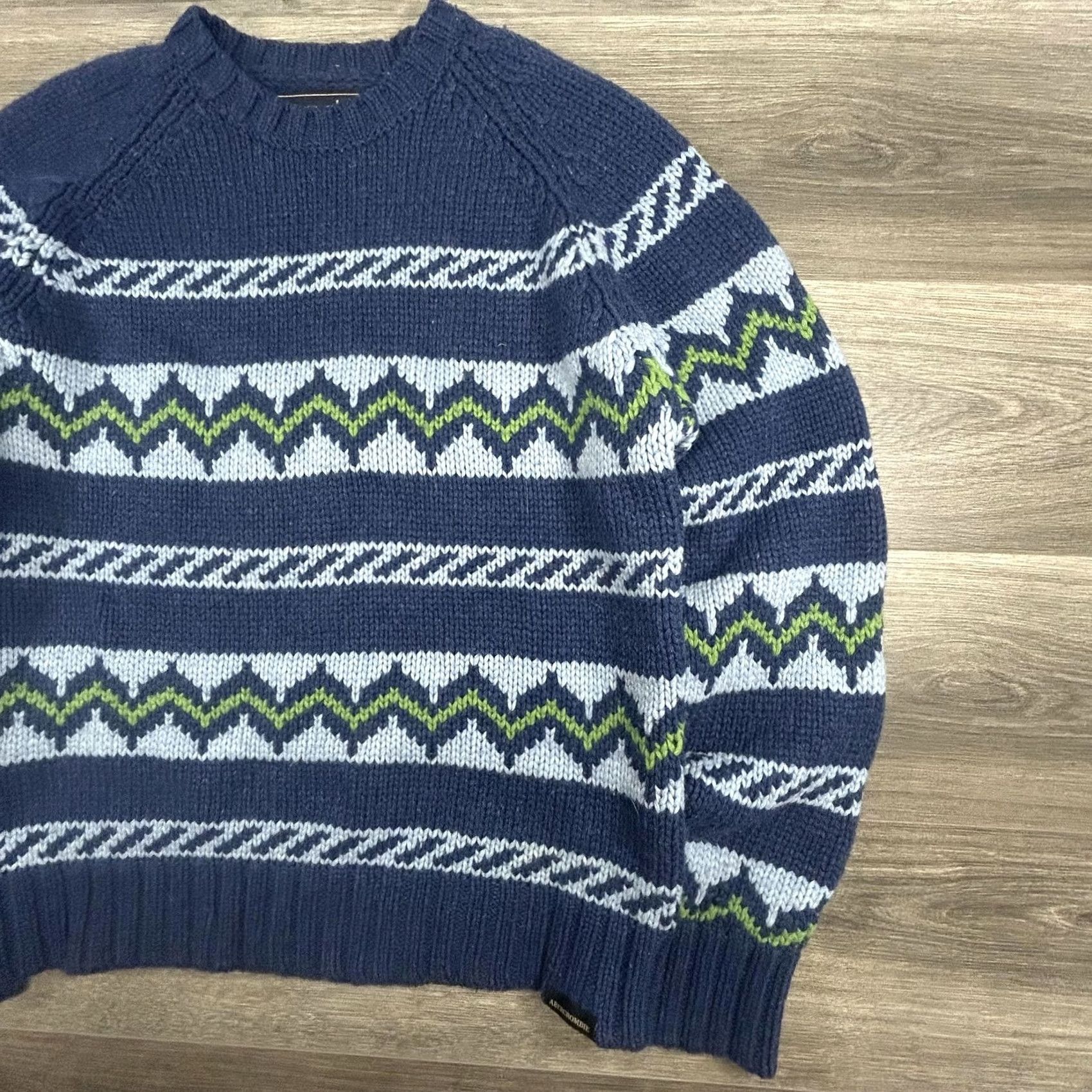 Abercrombie & Fitch Vintage Abercrombie & Fitch Sweater Mens XL Lambswool Fair Isle Chunky Knit 90s Size US XL / EU 56 / 4 - 3 Thumbnail