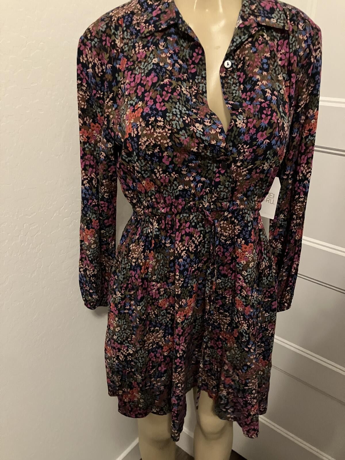 Other NWT Floral Button-Up Dress with Elastic Waist Size XS / US 0-2 / IT 36-38 - 2 Thumbnail