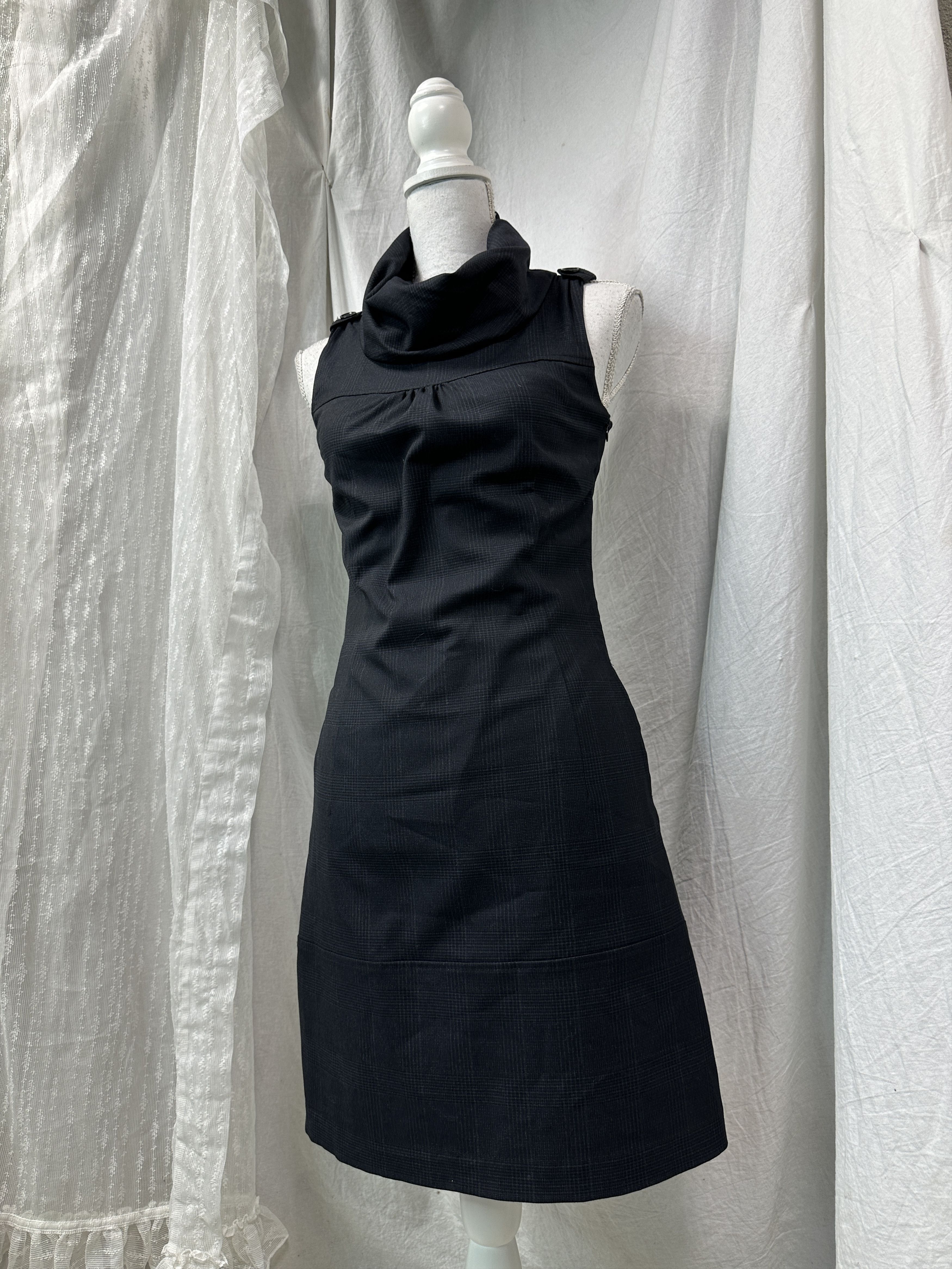 Esprit Vintage Avant Garde Office Siren Big Collar Dress 00s Size S / US 4 / IT 40 - 1 Thumbnail