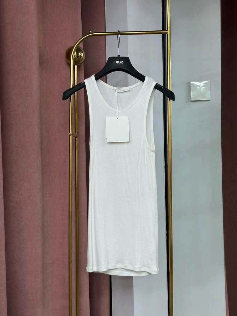 The Row White Sleeveless Tank Top - dmc