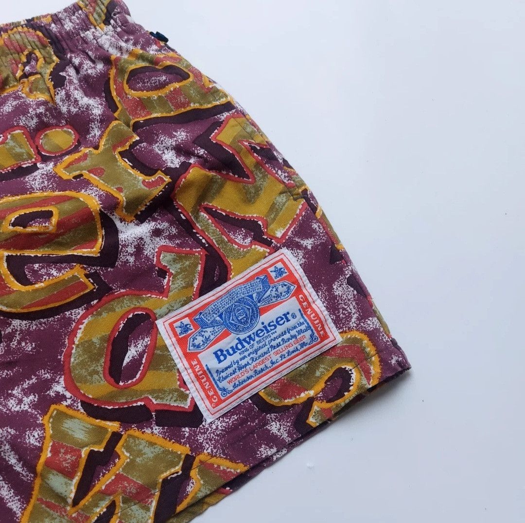 Budweiser Vtg 90s Budweiser Full Print Shorts Size US 31 - 3 Thumbnail