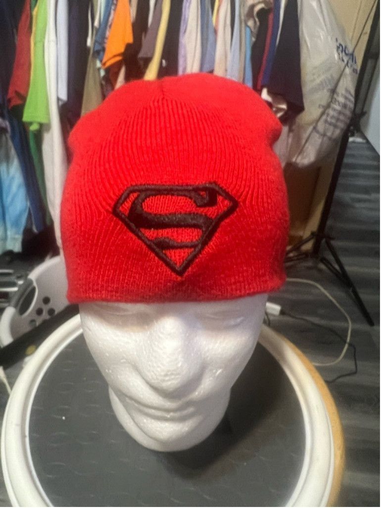 Other Unisex Superman Beanie Hat One Size Red Size ONE SIZE - 1 Thumbnail