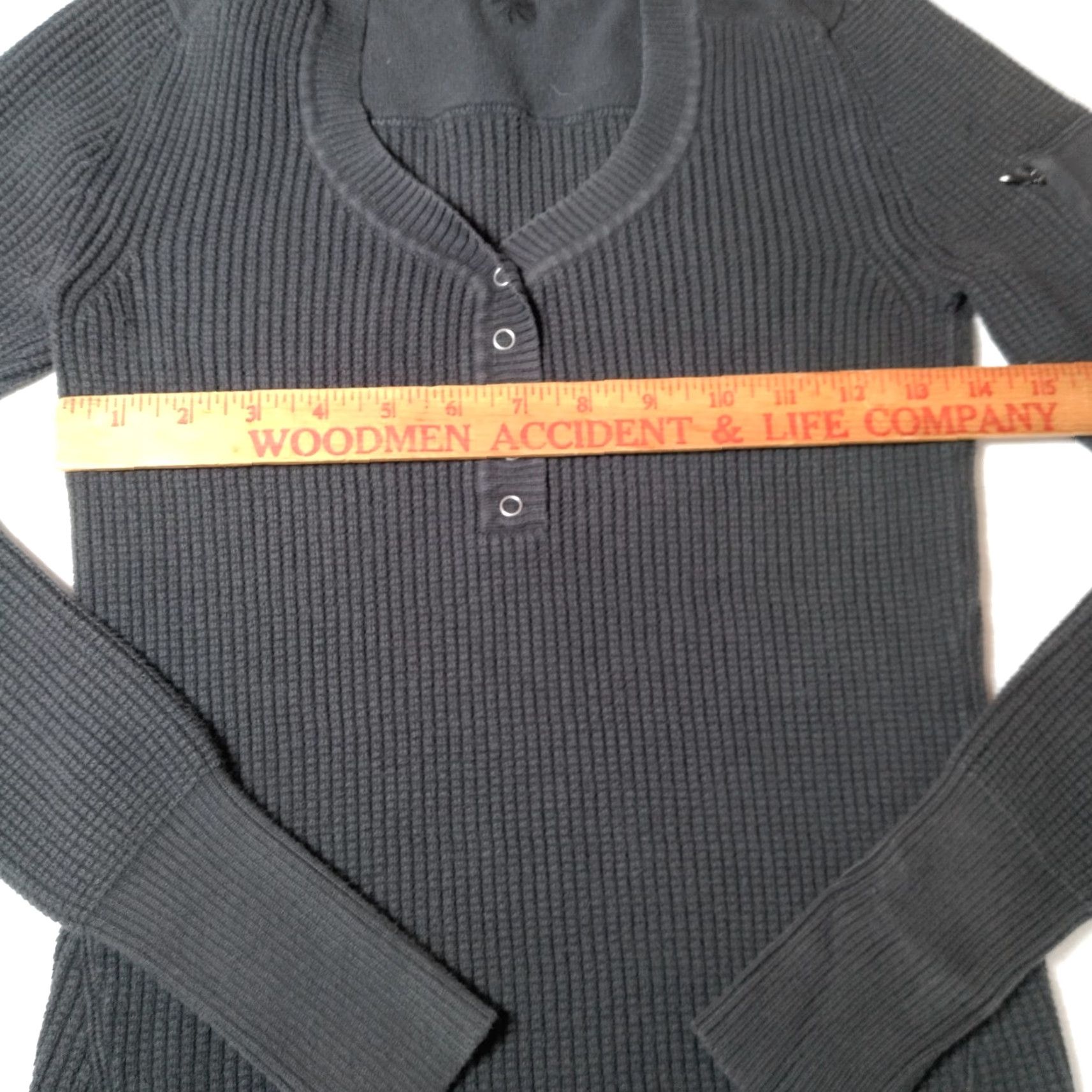 Athleta Athleta Sweater Women Small Slim Thermal Ribbed Knit Snap Organic Cotton Gray Size S / US 4 / IT 40 - 7 Thumbnail