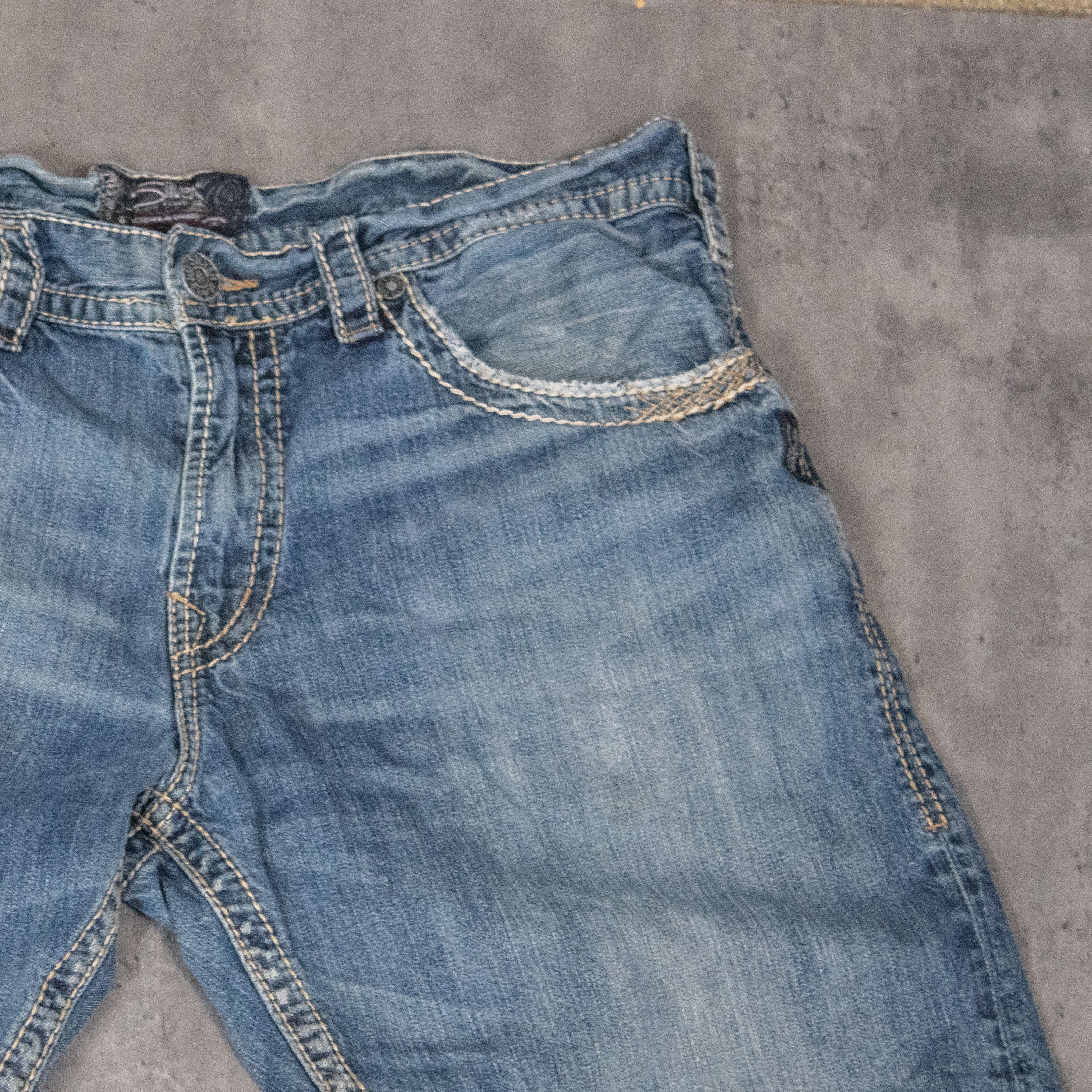 Silver Jeans Co. Y2K 2000's Silver Jeans Grunge Baggy Relax Wide Denim Pants Size US 37 - 7 Thumbnail