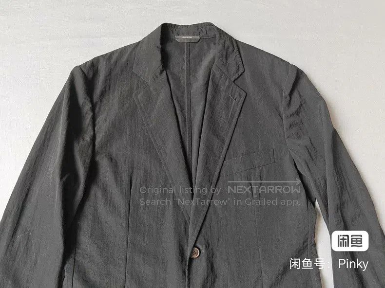 Other Hermes Casual suit jacket, black, nylon windbreaker fabric Size 48R - 2 Thumbnail