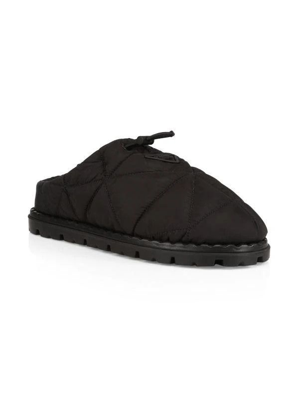 Prada os11x0226 Quilted Slip-On Clogs In Black Size US 8.5 / EU 41-42 - 2 Thumbnail