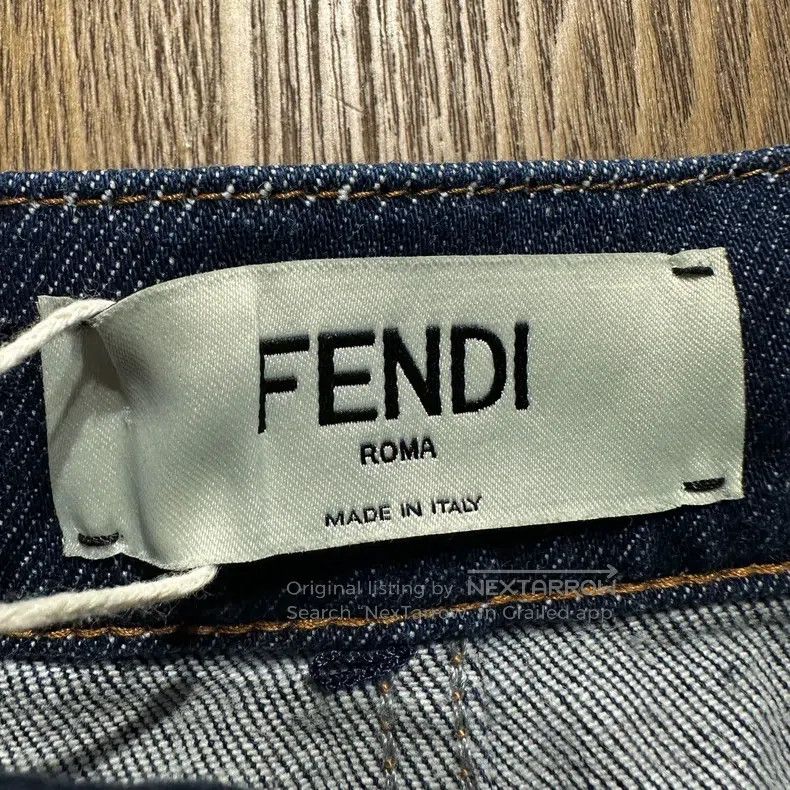 Fendi Fendi Double F logo denim short skirt, cotton Size 26" / US 2 / IT 38 - 3 Thumbnail