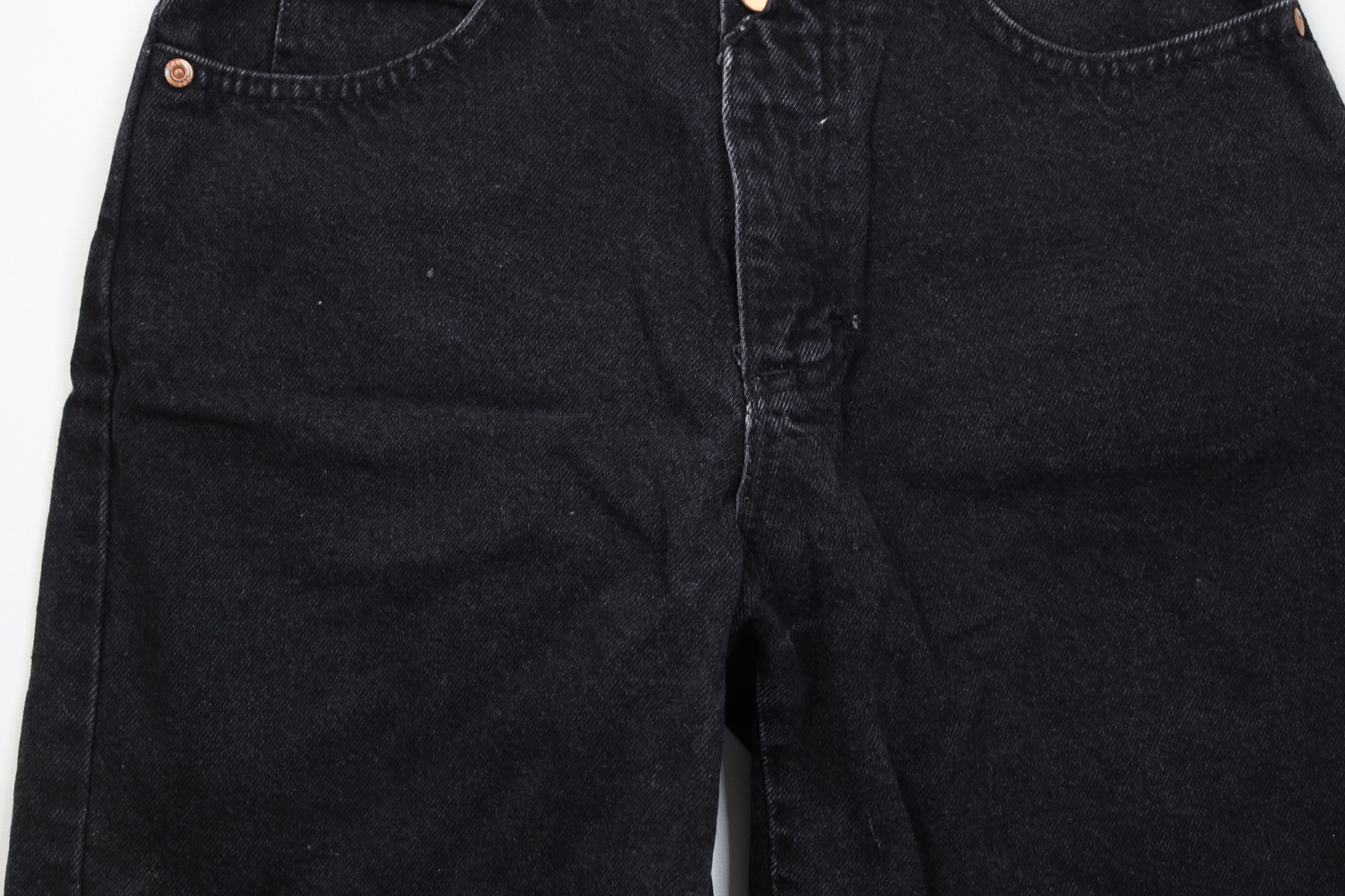 Lee Vintage 90s Lee Denim Jean Shorts Black Cotton USA Size 28" / US 6 / IT 42 - 3 Thumbnail