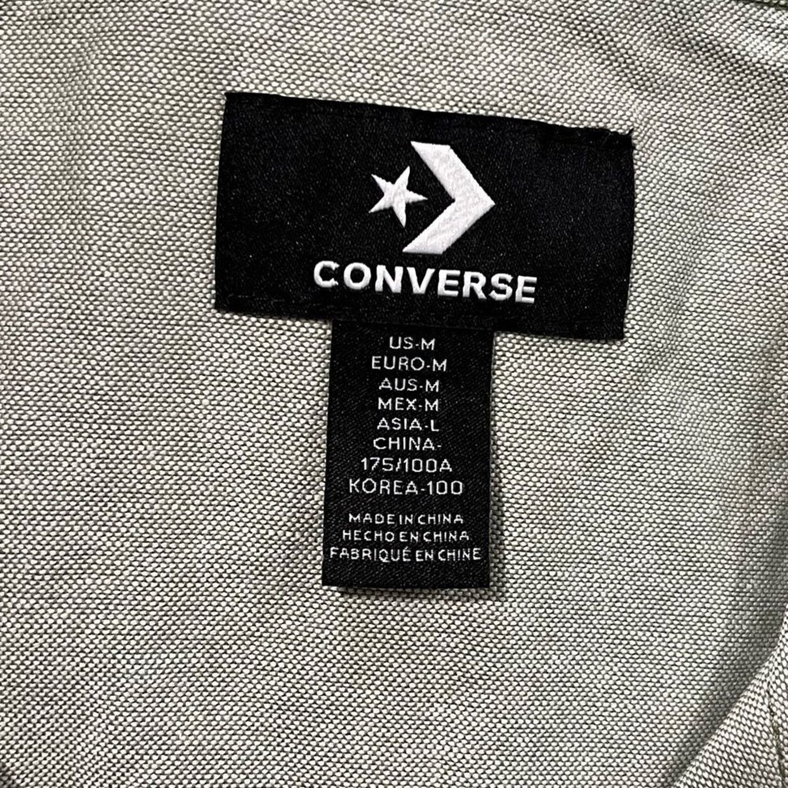 Converse NWT Converse Button-Up Shirt Back Print Short Sleeve Gray M Size US M / EU 48-50 / 2 - 4 Thumbnail