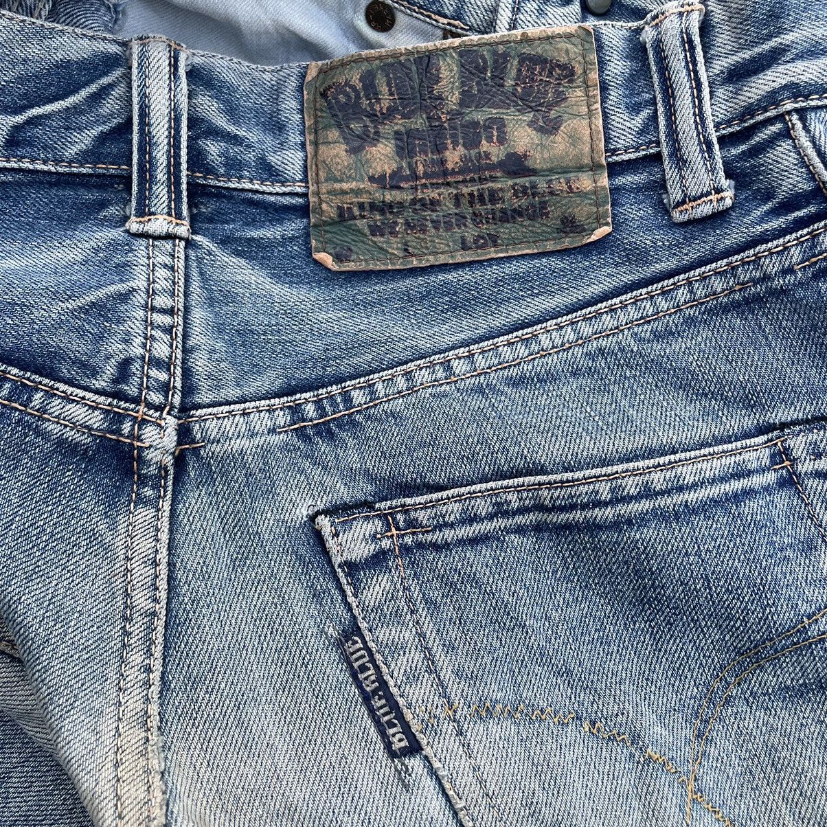 Blue Blue Japan 🇯🇵 VINTAGE BLUE BLUE JAPAN DISTRESSED DENIM PANTS Size 27" / US 4 / IT 40 - 17 Thumbnail