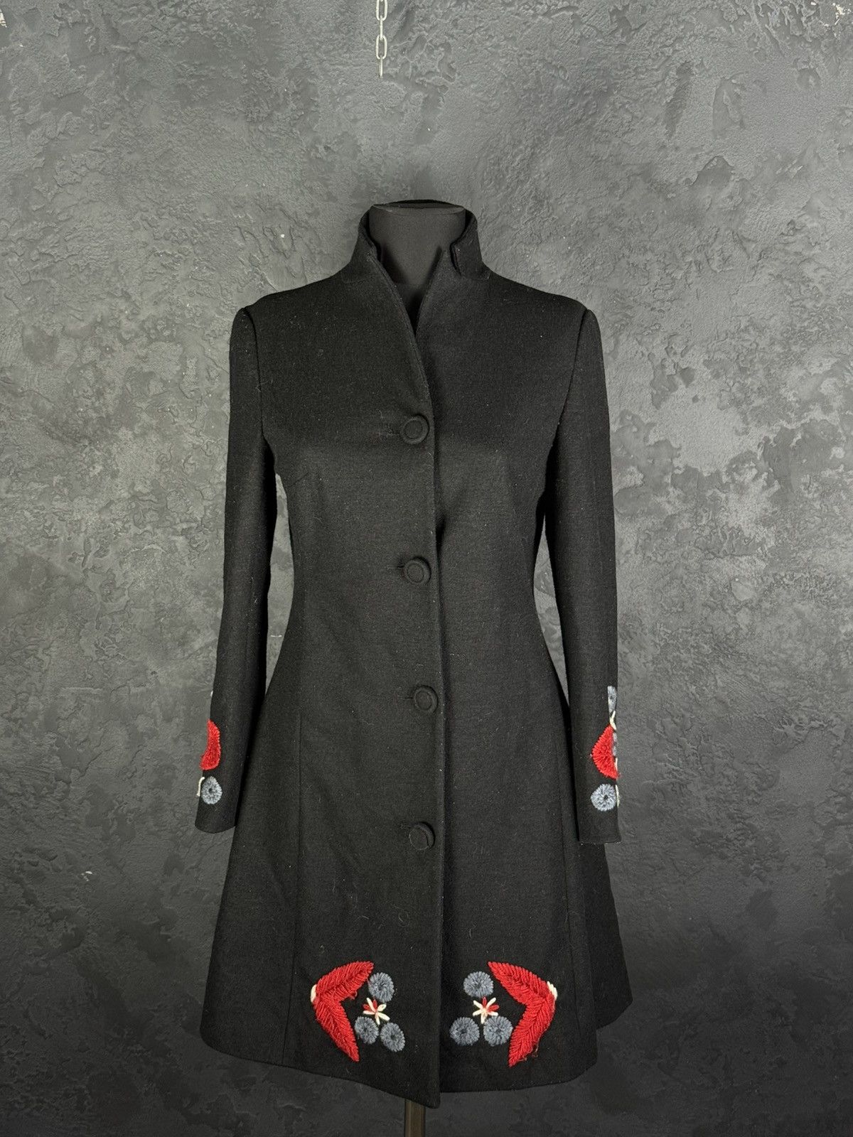 Miu Miu Miu Miu Vintage Embroidered Coat 2000’s Wool Coat Size XS / US 0-2 / IT 36-38 - 3 Thumbnail