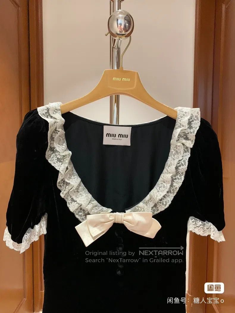 Miu Miu Miu Miu 36 Velvet dress Size S / US 4 / IT 40 - 2 Thumbnail