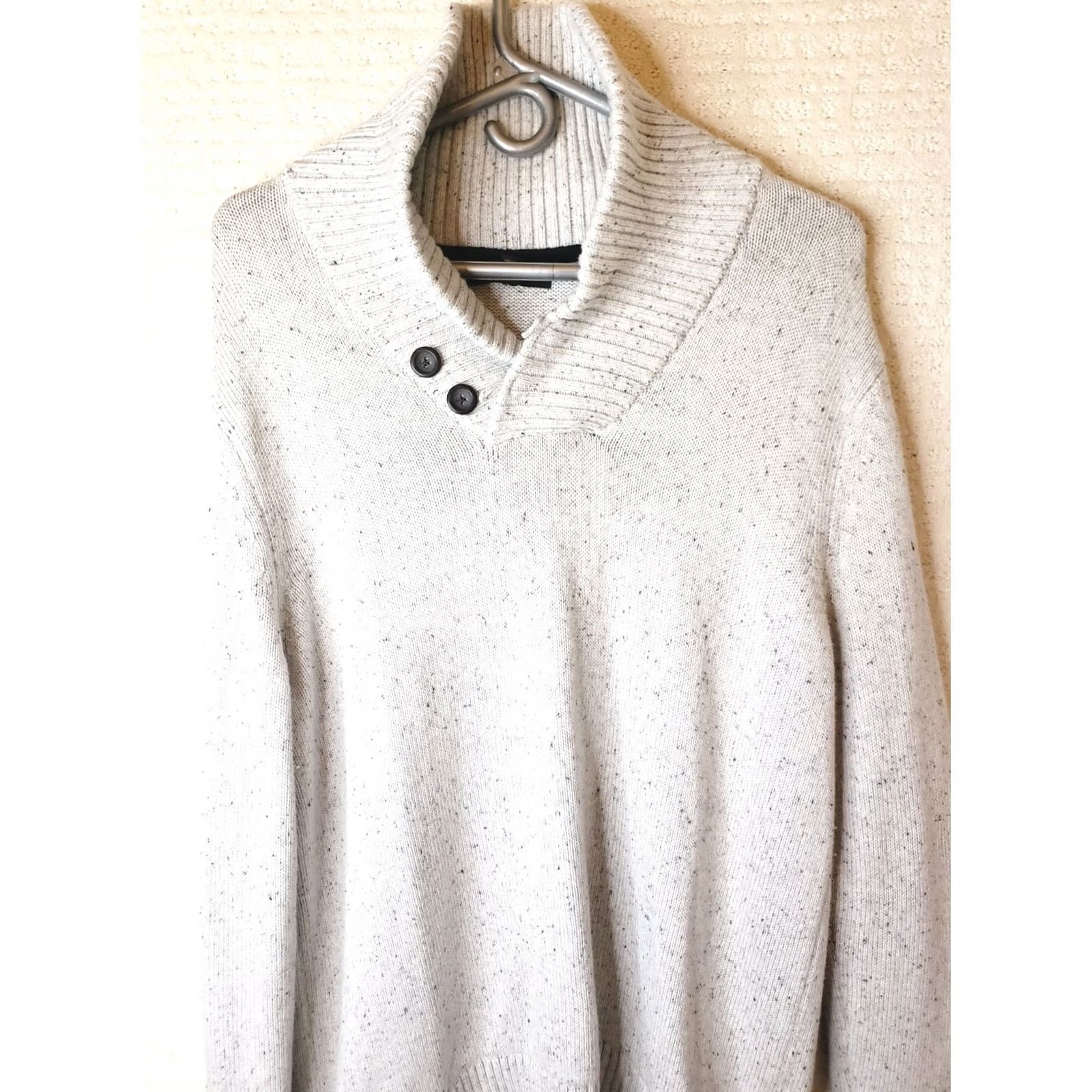 Banana Republic Banana Republic Sweater Men Large Beige Cowl Shawl Neck Buttons Pullover Knit Wool Regular Size L Size US L / EU 52-54 / 3 - 2 Thumbnail