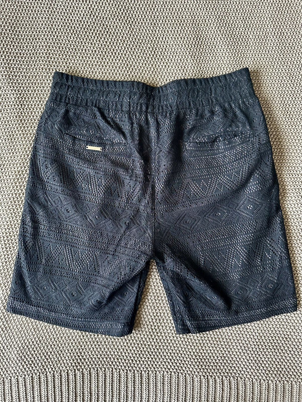 Maniere De Vior Black Lace Knitted Shorts Size US 32 / EU 48 - 3 Thumbnail