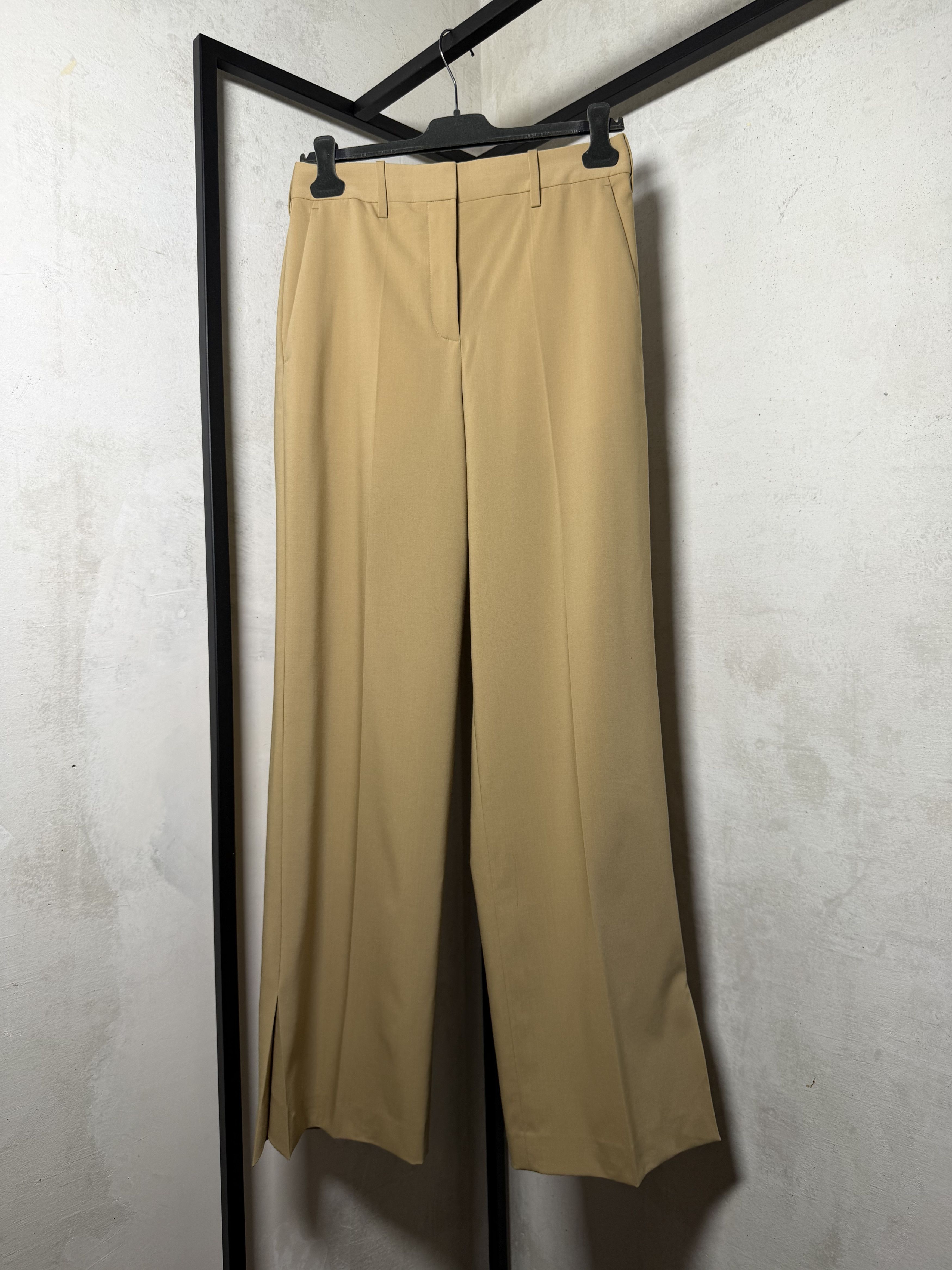 Loewe Loewe Beige Cotton Wide-Leg Pants Size 26" / US 2 / IT 38 - 3 Thumbnail