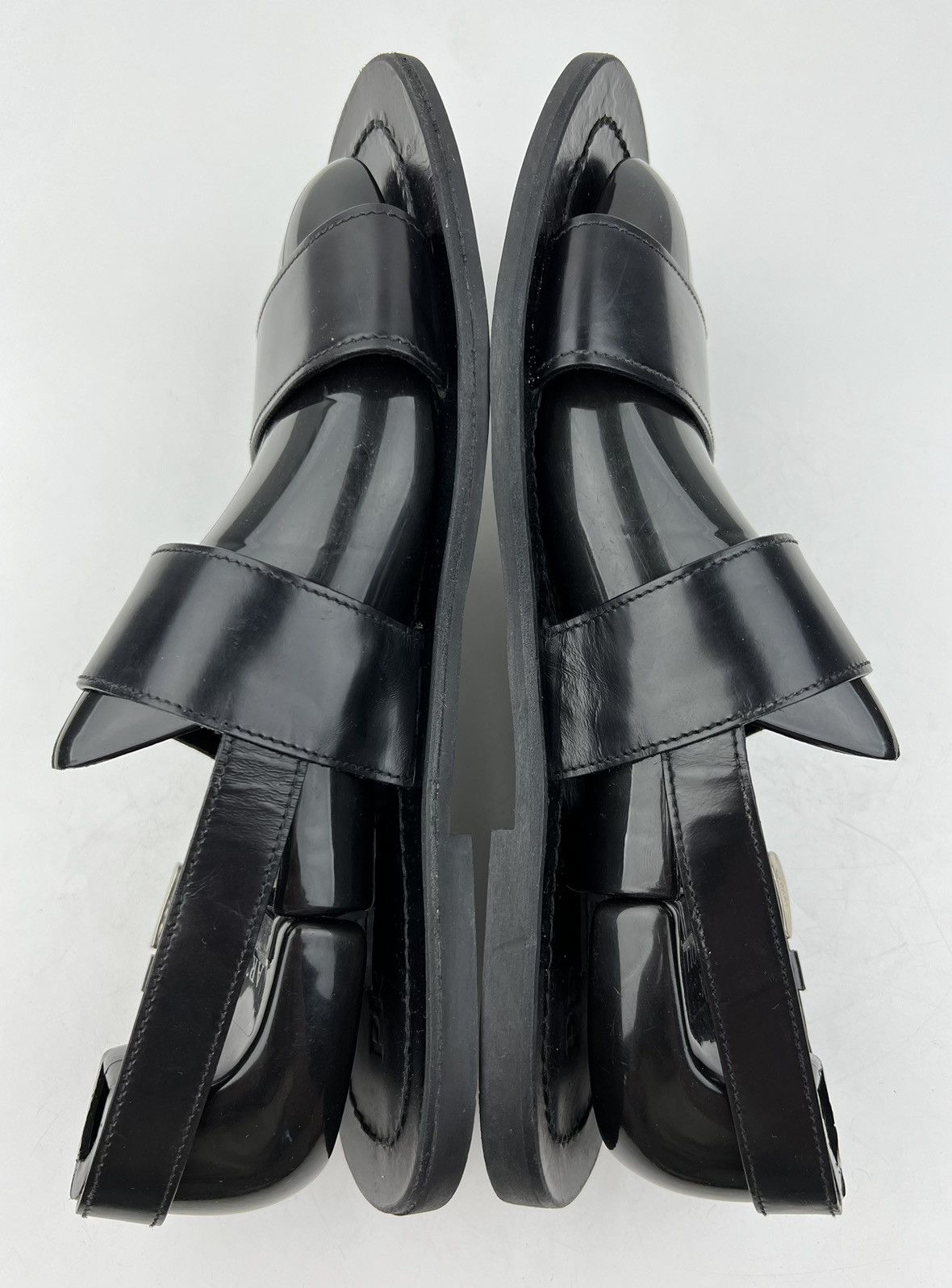 Prada PRADA MILANO Sandals Leather Shoes Straps Logo Black Men’s Size US 9 / EU 42 - 12 Thumbnail