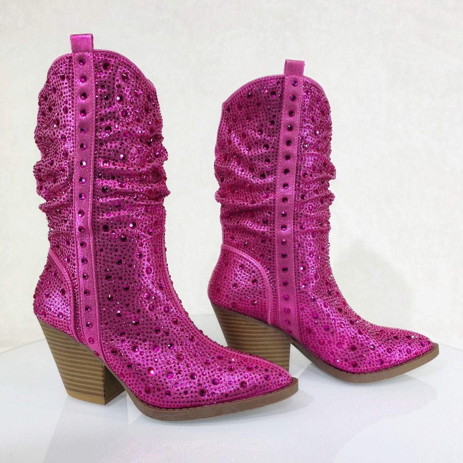 Other Angel Riders Rhinestones Country Western Cowgirl Slouch Calf Size US 6 / IT 36 - 5 Thumbnail