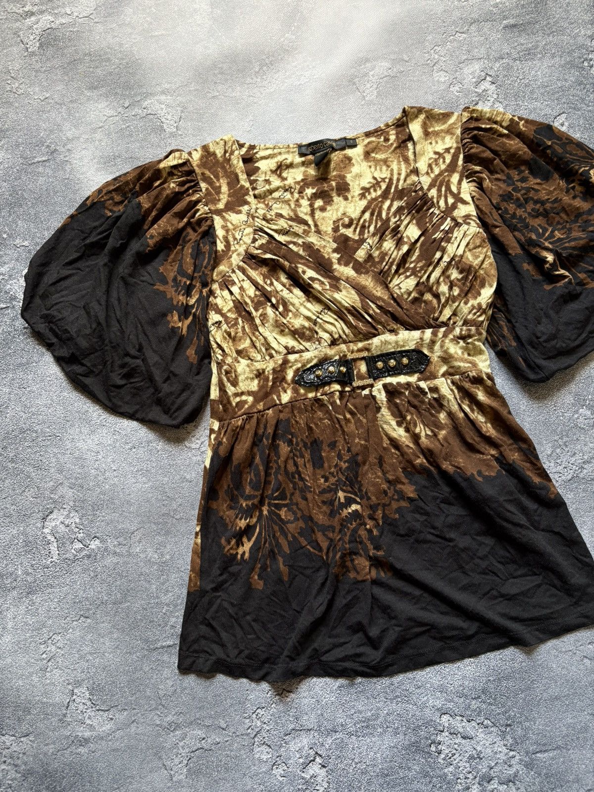 Roberto Cavalli Vintage 00s Roberto Cavalli Luxury Printed Viscose Blouse Size S / US 4 / IT 40 - 5 Thumbnail