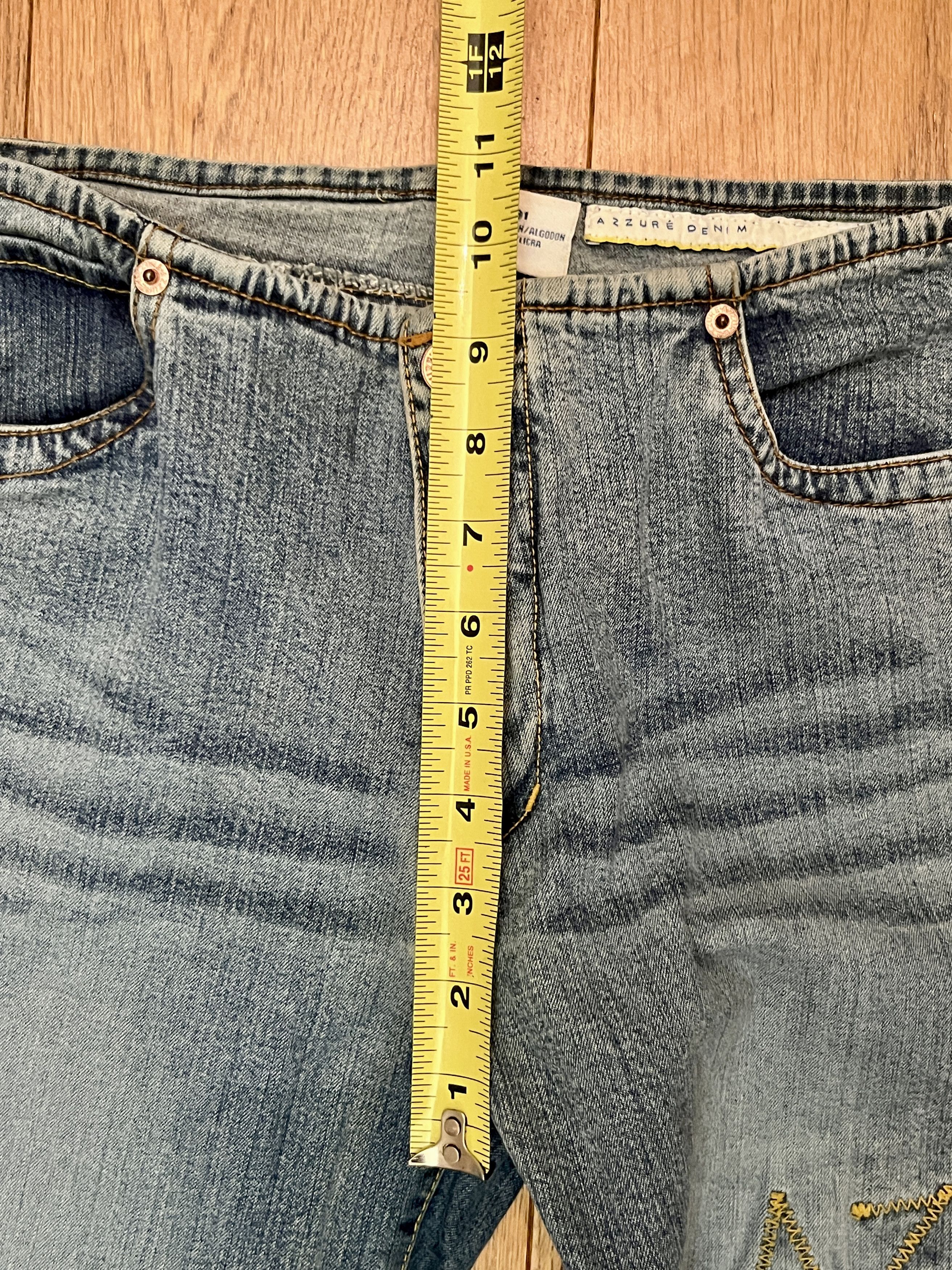 Vintage Azzure Denim Love Life Embroidered Y2K Jeans Size 31 Size 31" - 8 Thumbnail