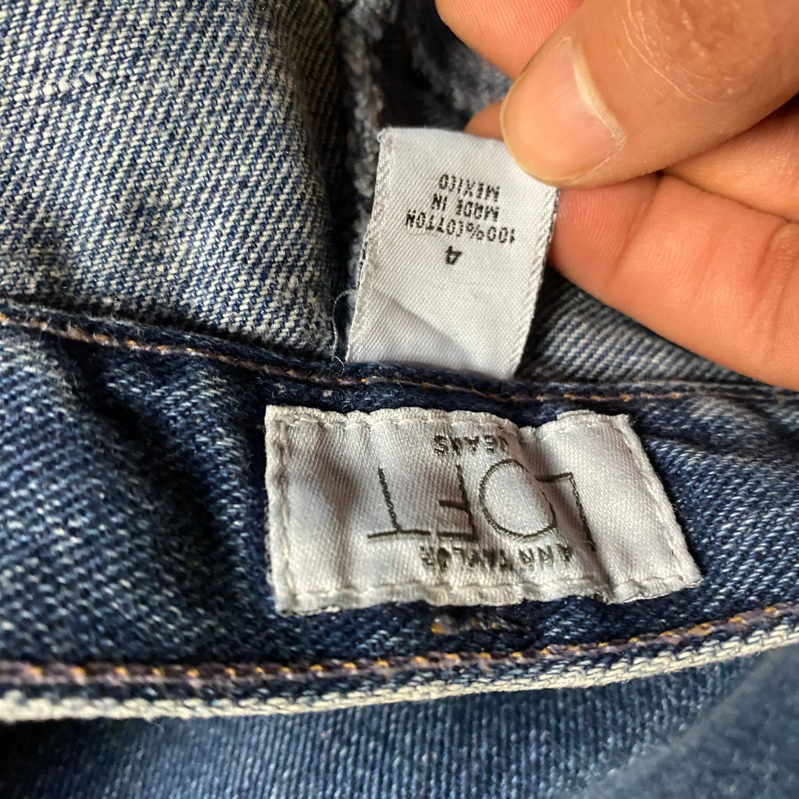Loft NWT Ann Taylor LOFT Medium Wash Blue Denim Straight Jeans 4 Size 27" / US 4 / IT 40 - 6 Thumbnail