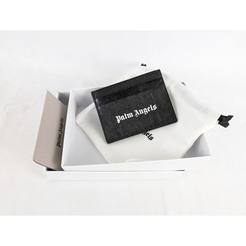 Palm Angels o1rshd1 Size: OS / Logo Caviar Card Holder in Black/White Size ONE SIZE - 4 Thumbnail
