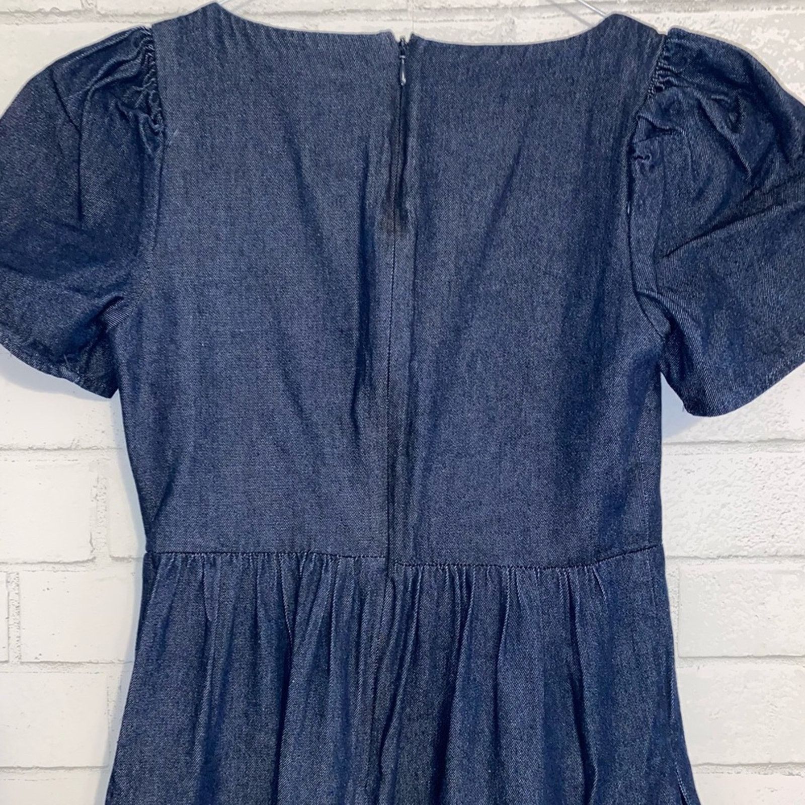LIKELY Likely x Revolve $248 Lear Puff Sleeve Denim Dress 00 NWOT Size XS / US 0-2 / IT 36-38 - 9 Thumbnail