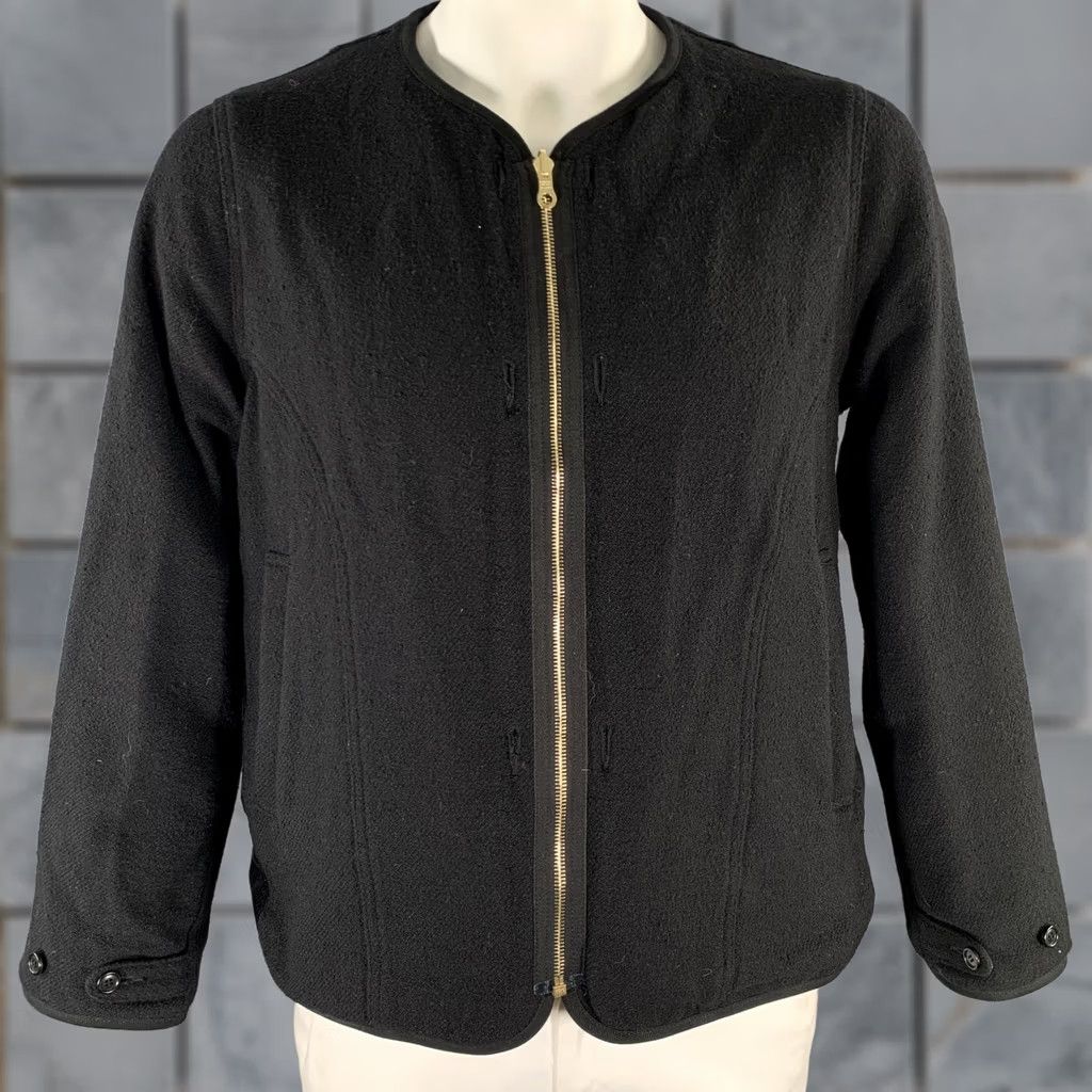 Visvim VISVIM Size L Black Textured Wool Linen Reversible Jacket Mens Jacket Size US L / EU 52-54 / 3 - 1 Thumbnail