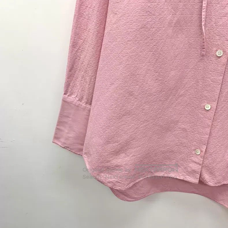 Loewe Loewe 2022 Pink Logo Subtle Pattern Full Print Cotton Hood Size XXS / US 00 / IT 34 - 4 Thumbnail