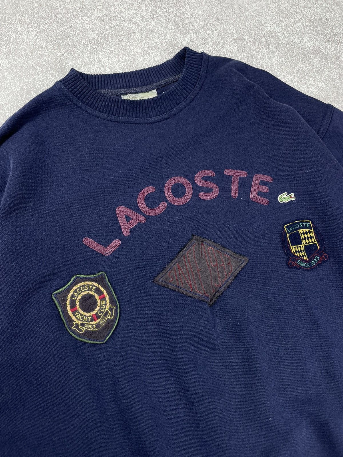 Lacoste × Vintage Vintage Lacoste Big Logo Crewneck Sweatshirt Size US XL / EU 56 / 4 - 5 Thumbnail