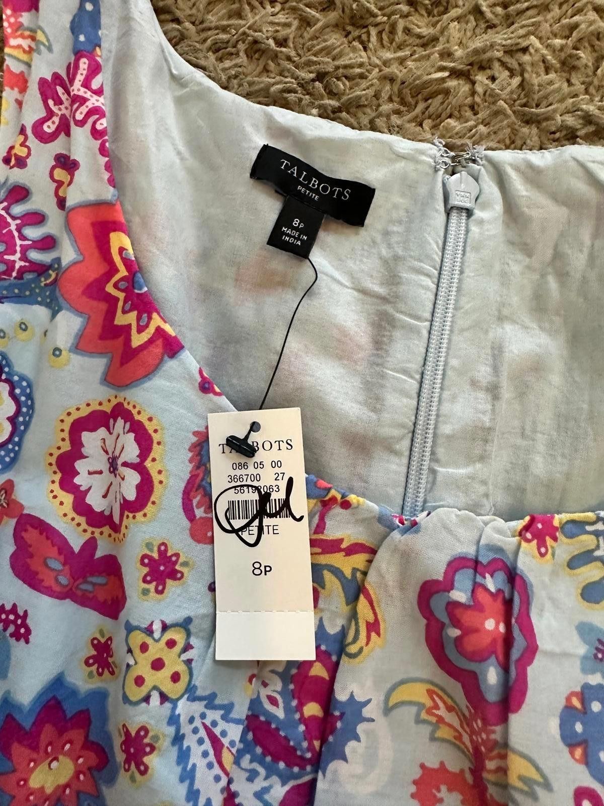 Designer Talbots Floral Maxi Dress - Size 8p Size ONE SIZE - 2 Thumbnail