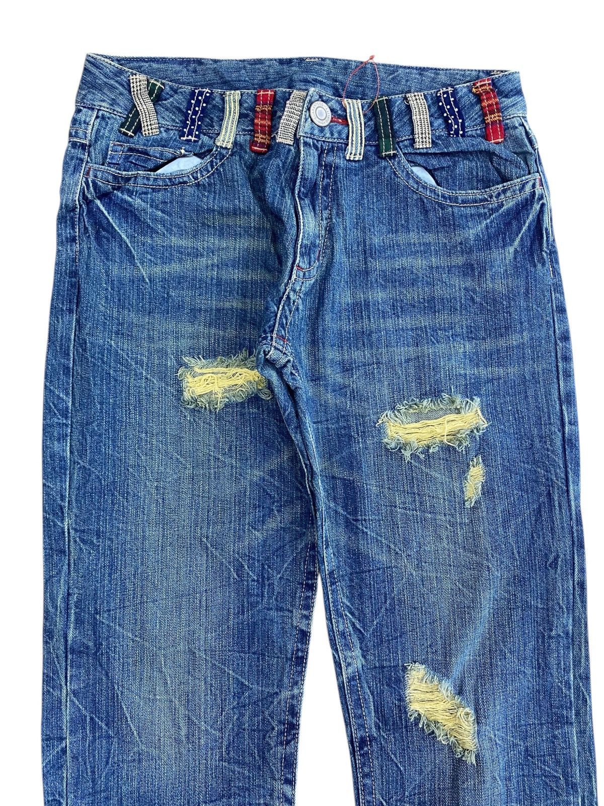Japanese Brand Japanese Brand Thunder Faded Wash Style Loose Jeans Size US 31 - 2 Thumbnail